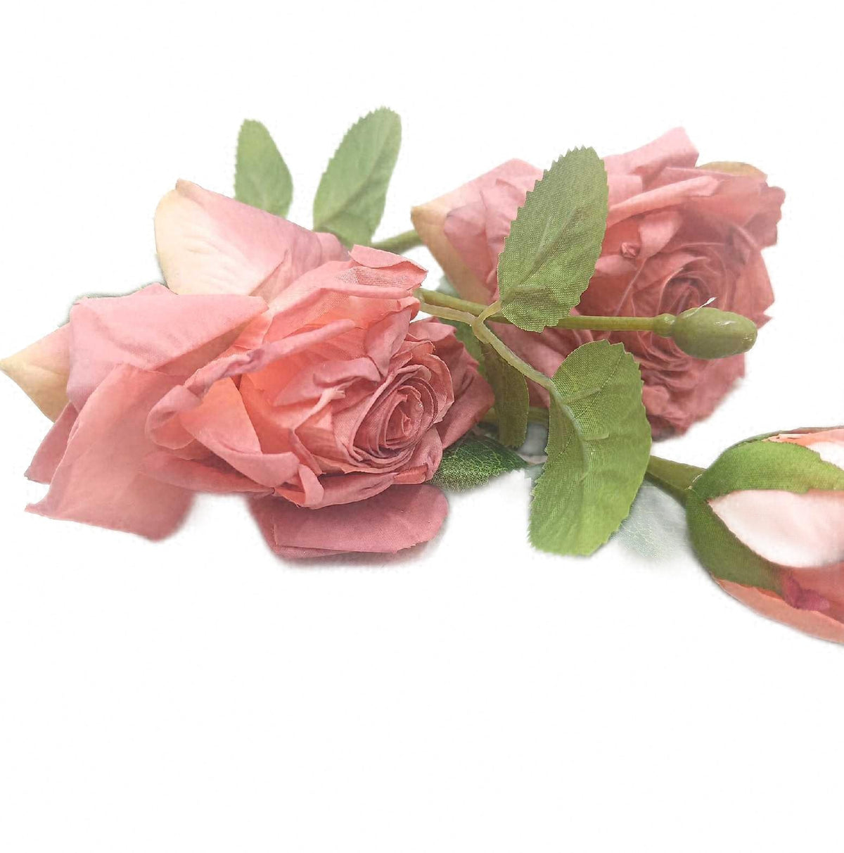 ROLLWAY 4 Bünde Kunstblumen 12 Künstliche Rosen Blumenstrauß 54 cm wie Echt