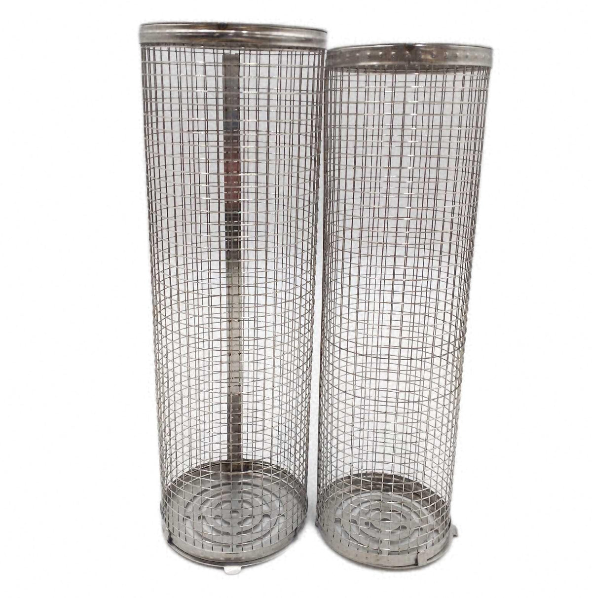 EZILIF Rollendes Grillkorb Set 304 Edelstahl Abnehmbarem Holzgriff Grillzubehör Grillkorb Edelstahl