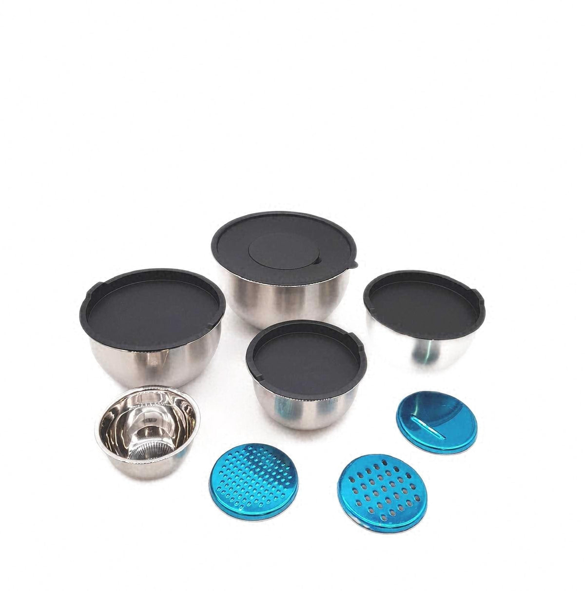 Terlulu Rührschüssel 5er Set Edelstahl Schüssel Salatschüssel Set Küchenhelfer Set