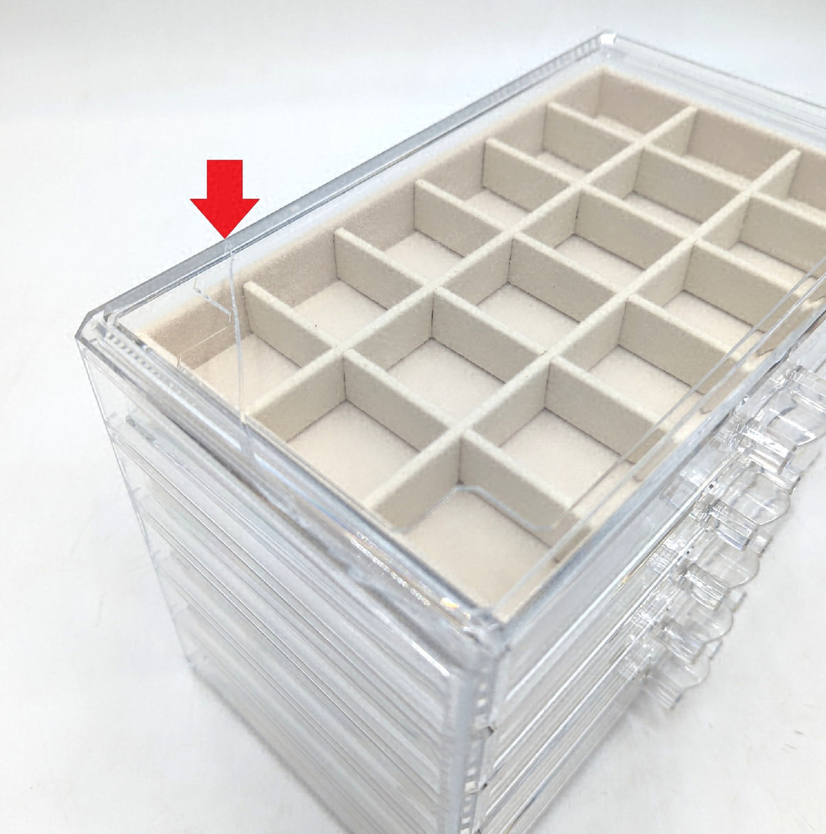 Dmnnlp Gesteins Display Box 5 Schubladen 90 Fächer Oberseite