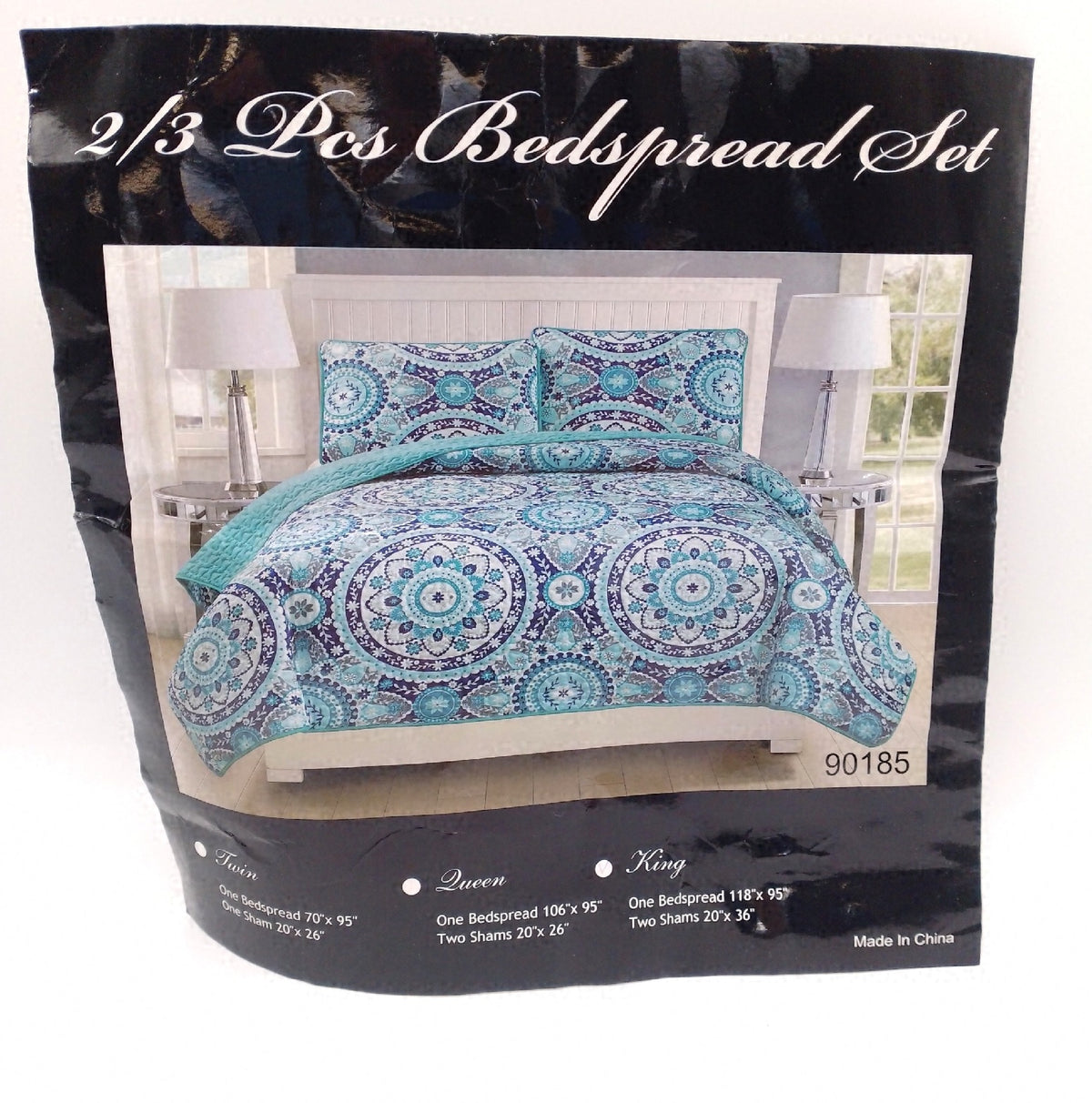 Fancy Collection 3-teiliges gesteppte Bettwäsche Set für Kingsize Betten