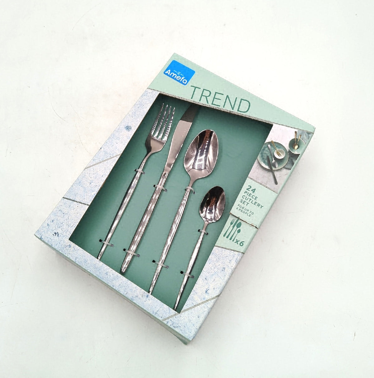 Amefa Soprano Besteckset 24 teilig Flatware Besteck Messer Löffel Gabeln