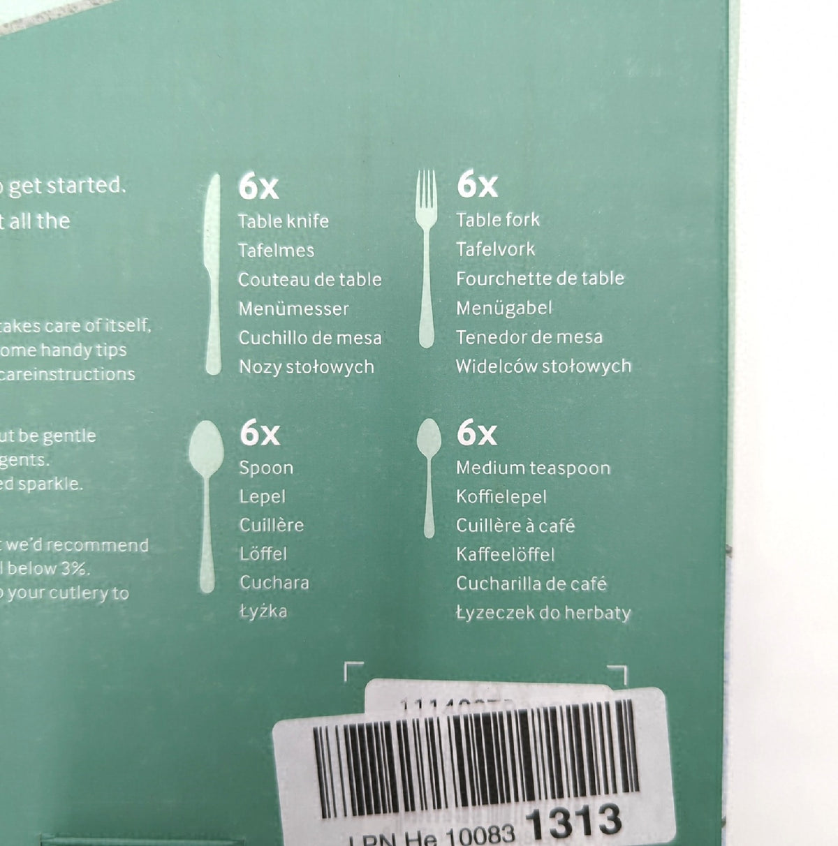 Amefa Soprano Besteckset 24 teilig Flatware Besteck Messer Löffel Gabeln