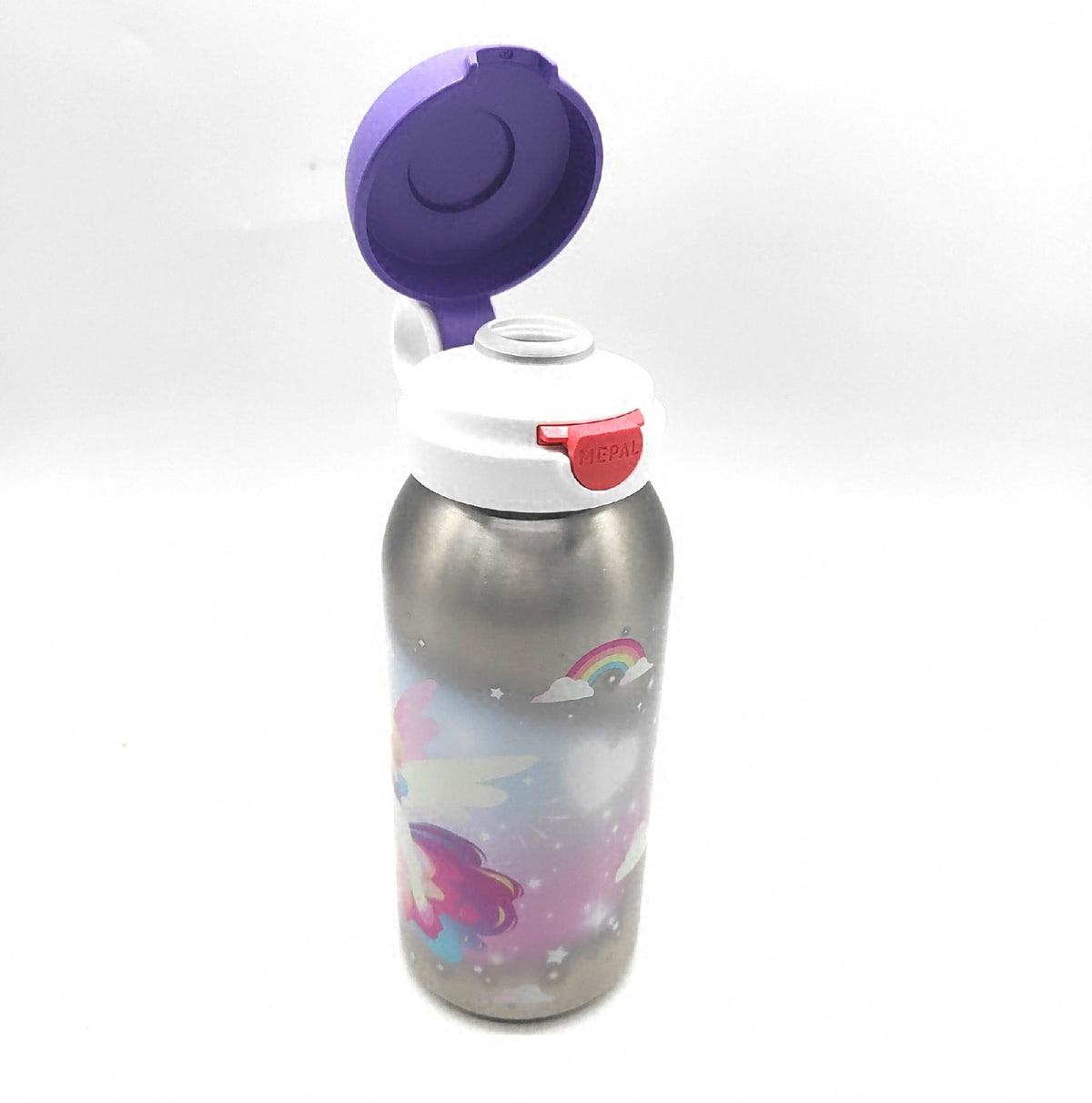 Mepal Campus Edelstahl Trinkflasche 600 ml Unicorn Glow Nicht spülmaschinengeeignet