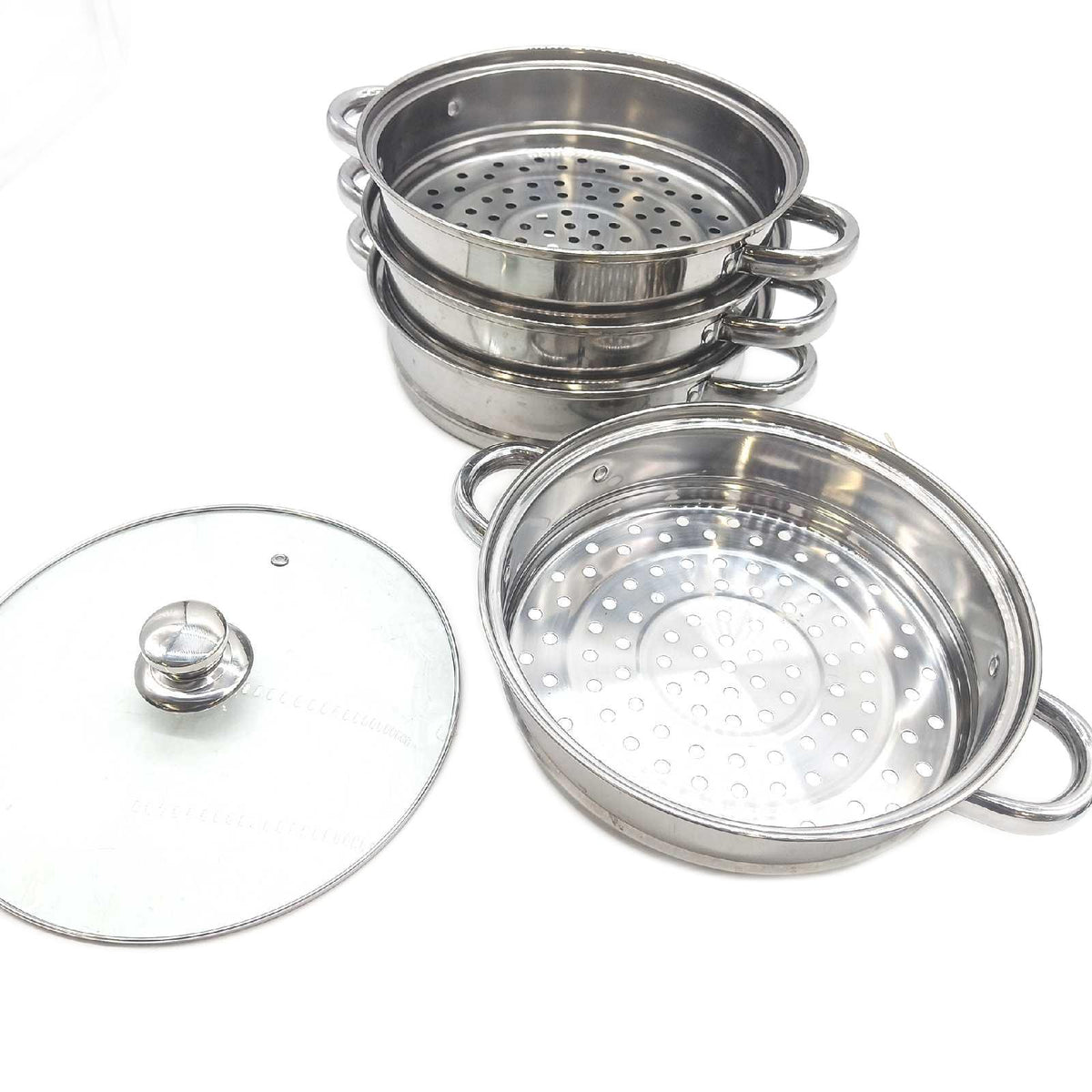 28 cm Edelstahl Dampfgarer Kochgeschirr unvollständig ohne Dampftopf