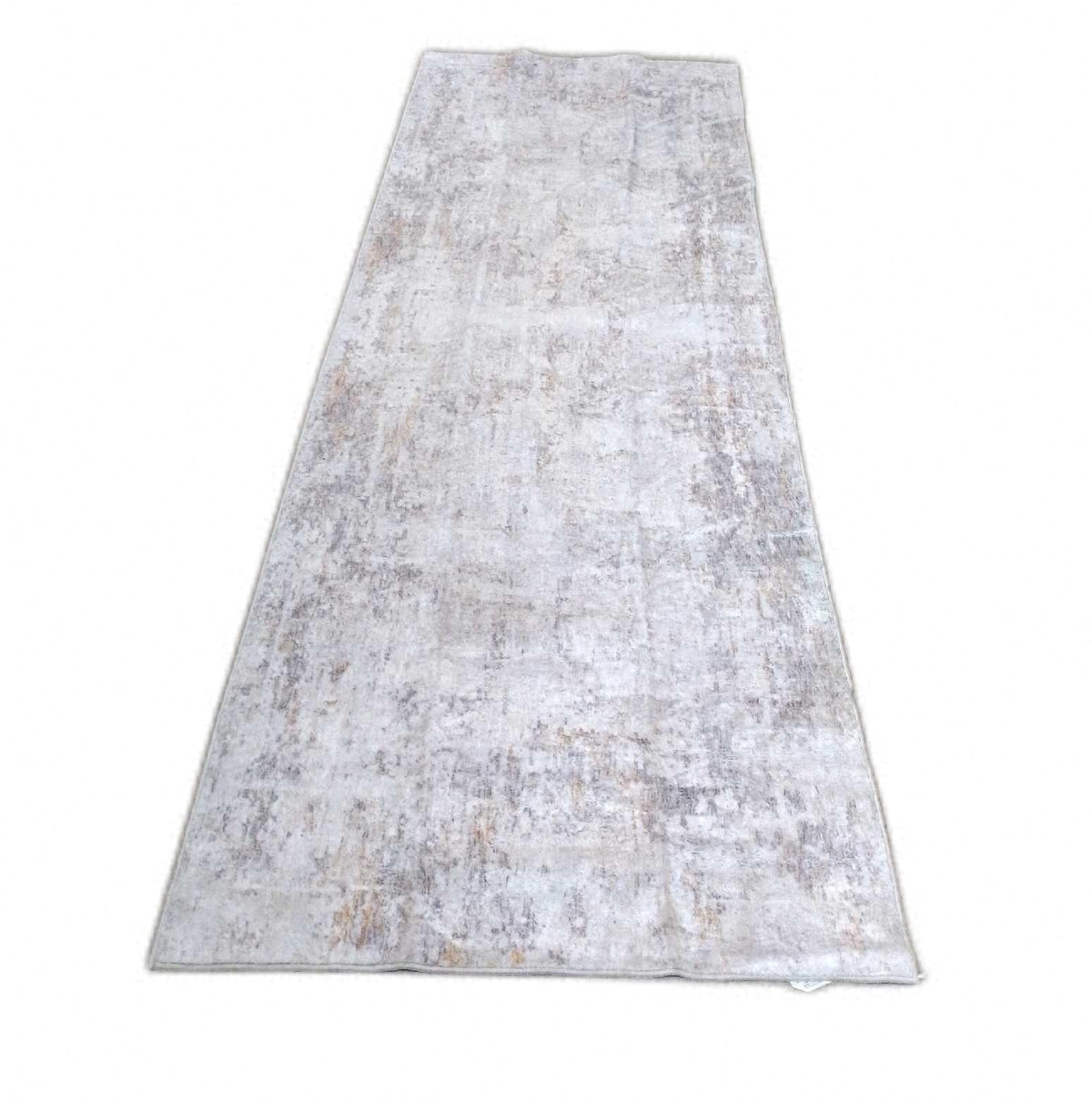 Abstrakter Teppich für Flur 80x240 cm Beige Waschbar Modernes Design Robust