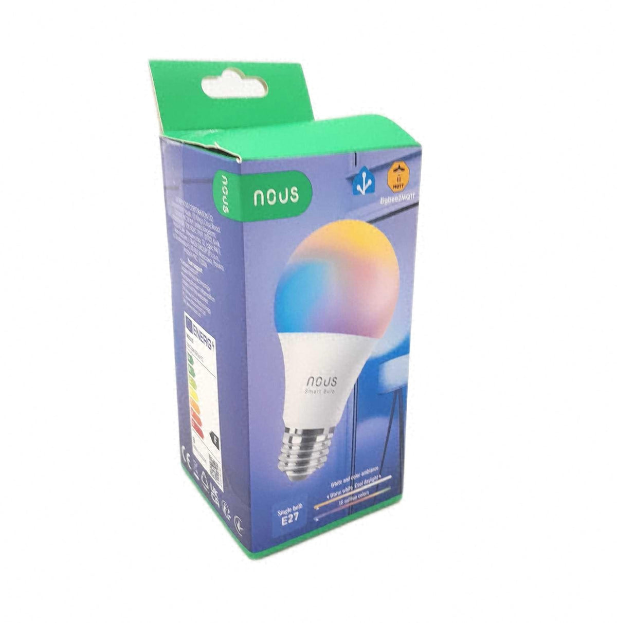 NOUS ZigBee Smart Glühbirne E27 LED RGB kompatibel Alexa Home Assistant Beleuchtung