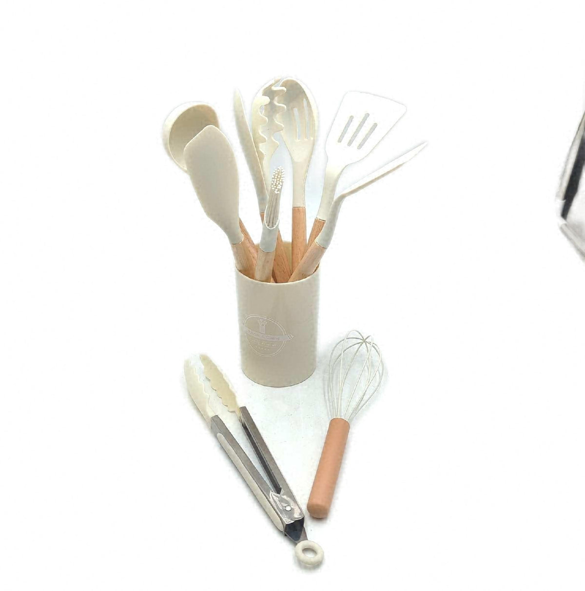 11 teiliges Küchenutensilien Set Silikon Kochutensilien Holz fehlt ein Löff