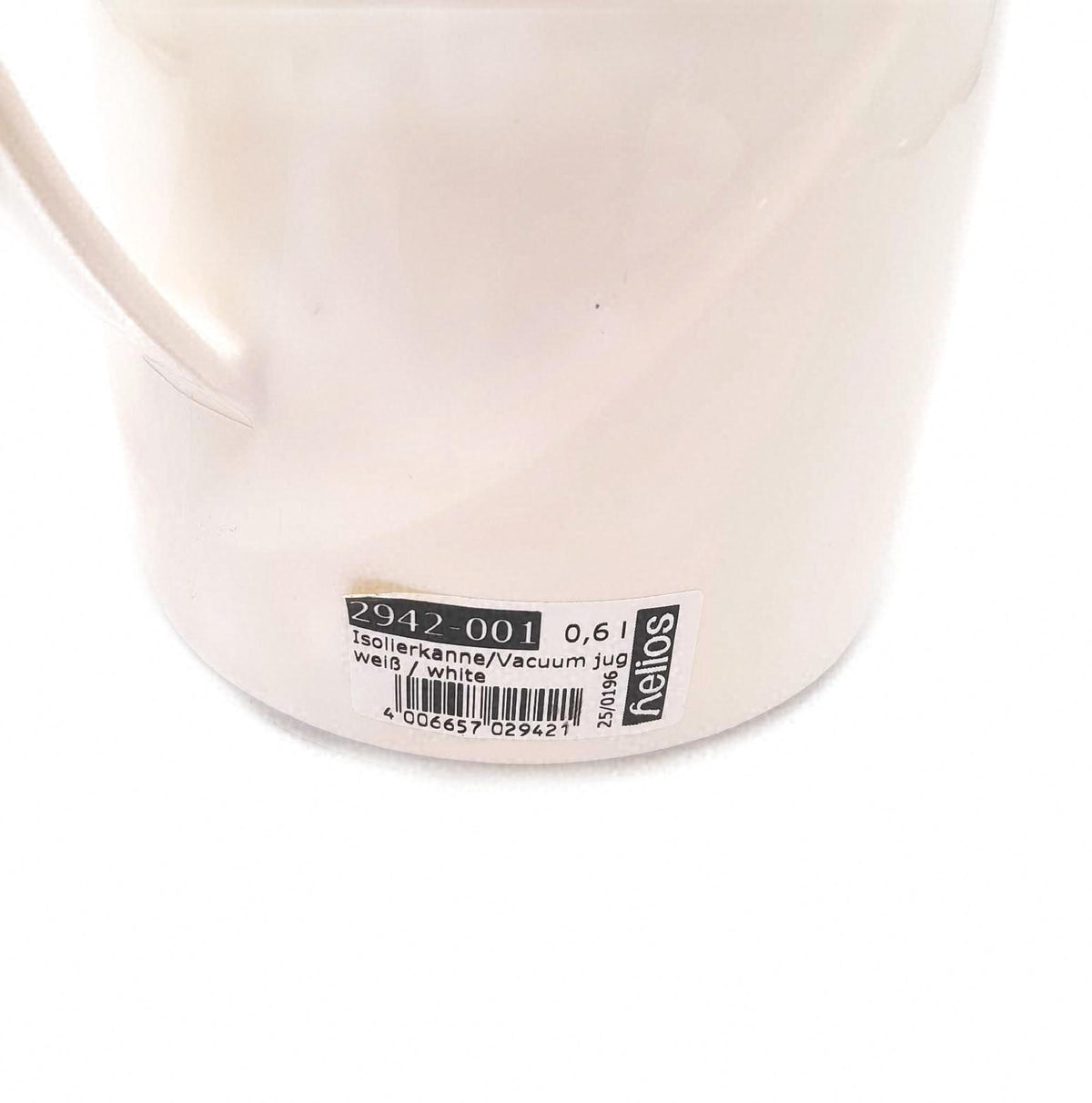 Helios Wave Thermoskanne Weiß 0 6 Liter hält Getränke 6 Stunden heiß oder kalt