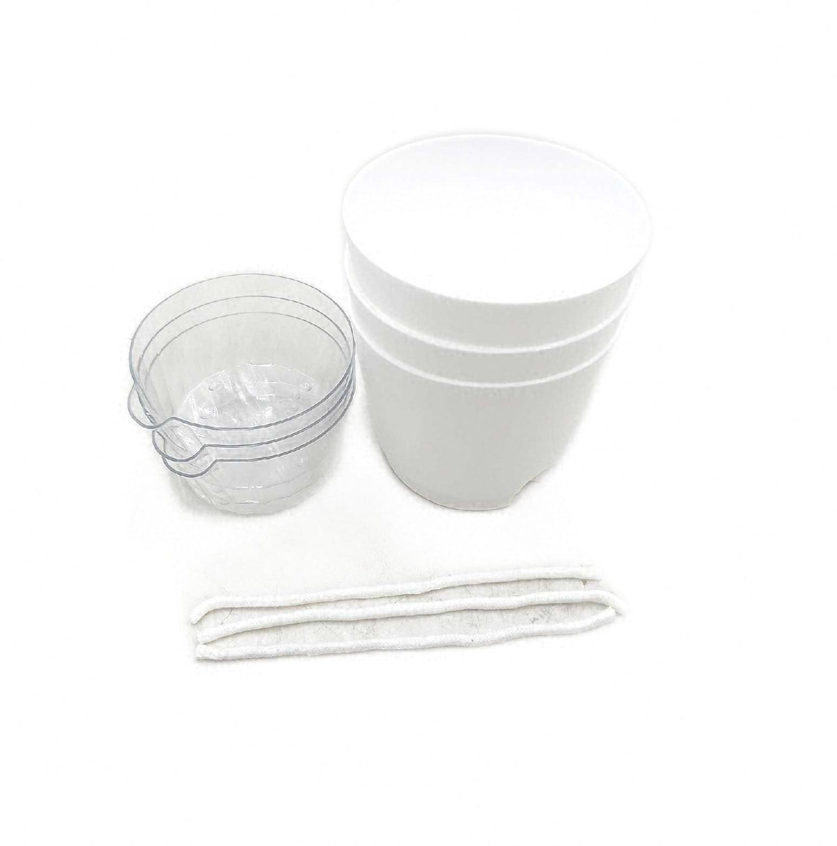 Gokemuak Kräutertopf selbstbewässernd 3er Set weiß Pflanztopf Kräutergarten Topf Set
