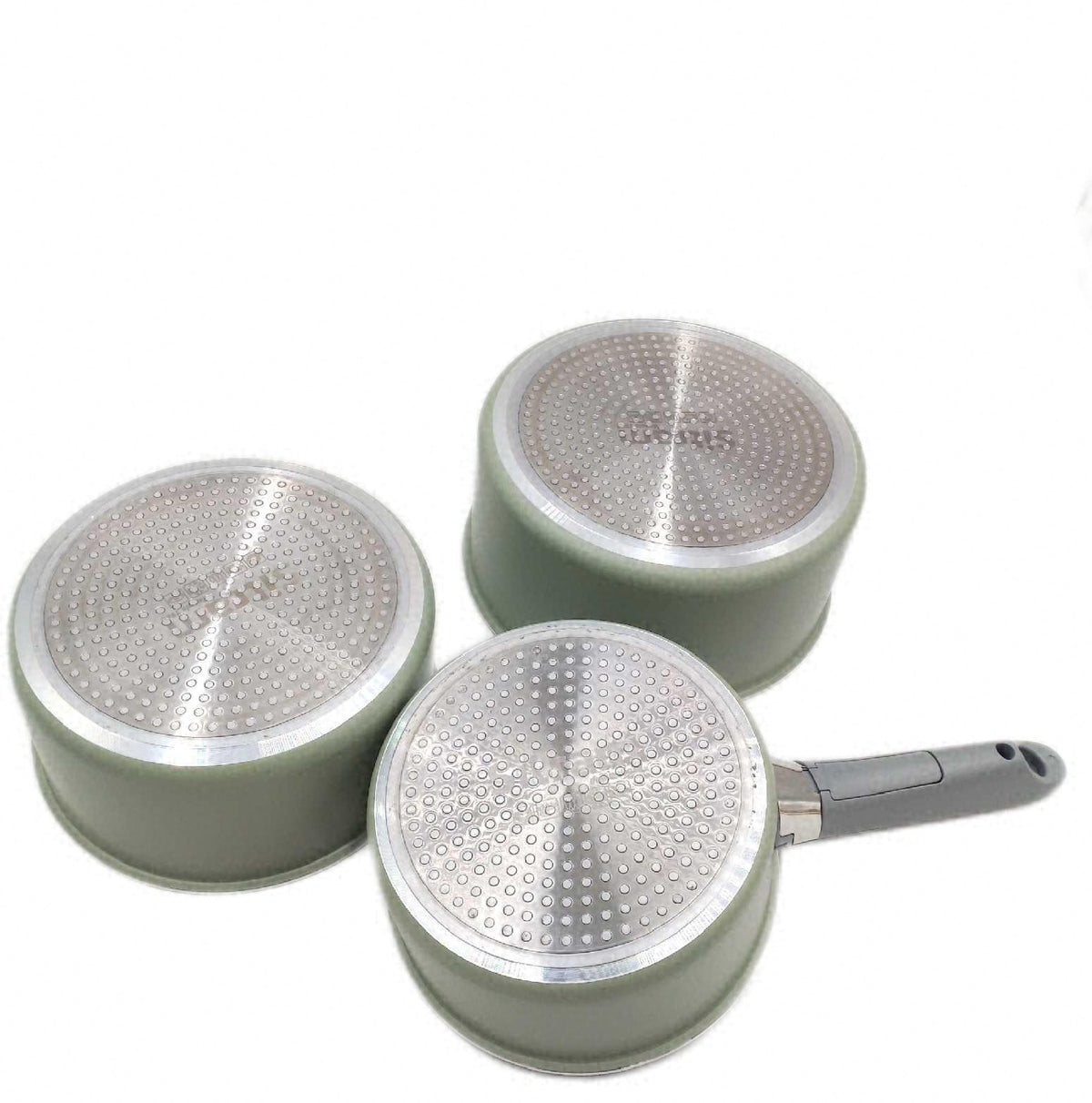 Sitram 716939 7 teiliges Kochgeschirr Set salbeigrune Beschichtung
