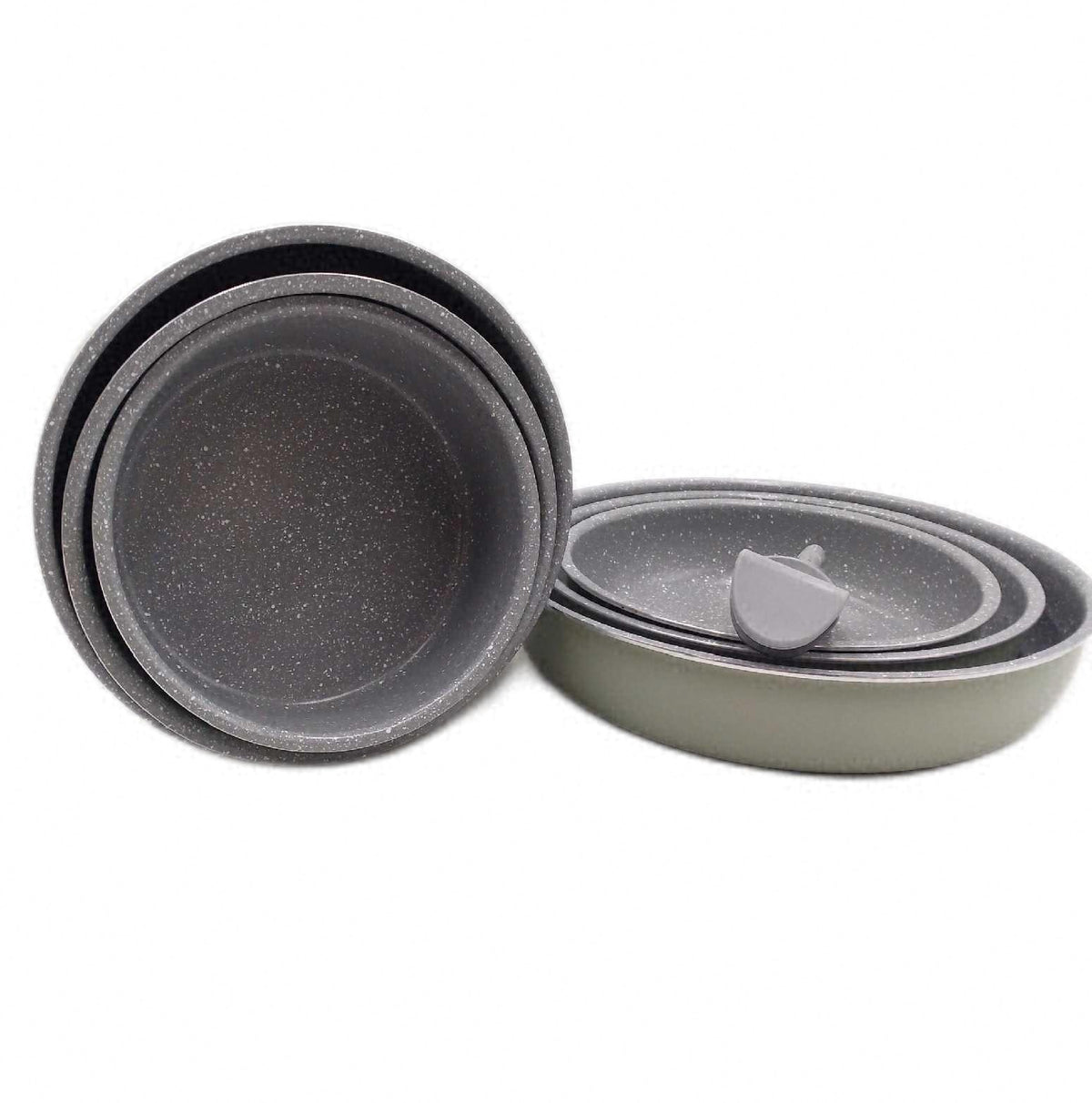 Sitram 716939 7 teiliges Kochgeschirr Set salbeigrune Beschichtung