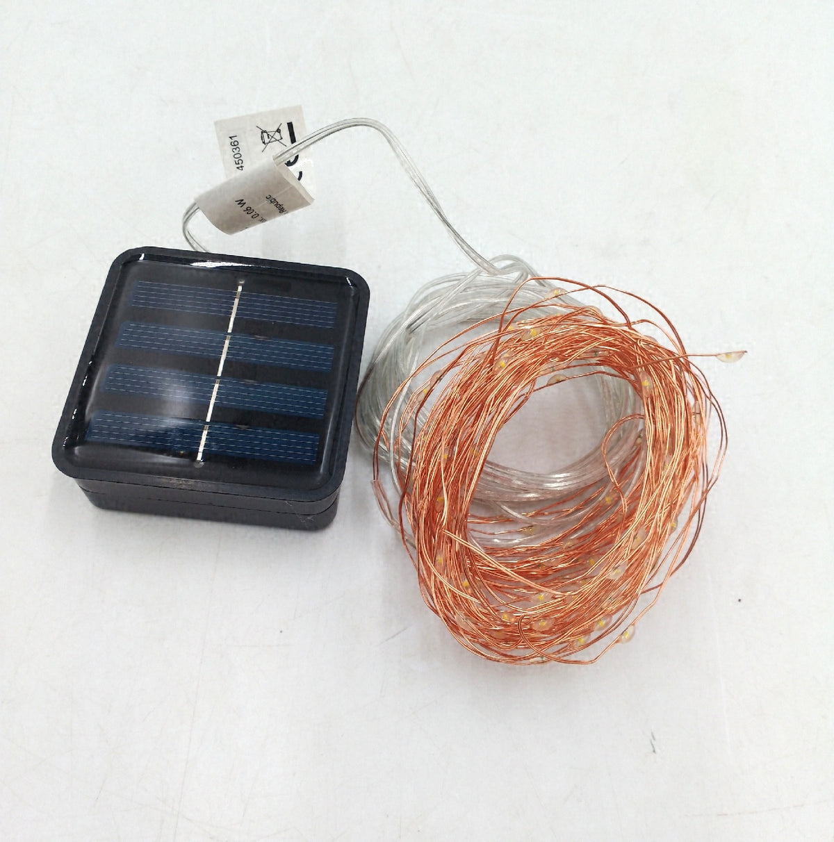 Emos Lichterkette Solarpanel 120 Nano LED Glühbirnen Warmweiß Mikro LED Außenbeleuchtung