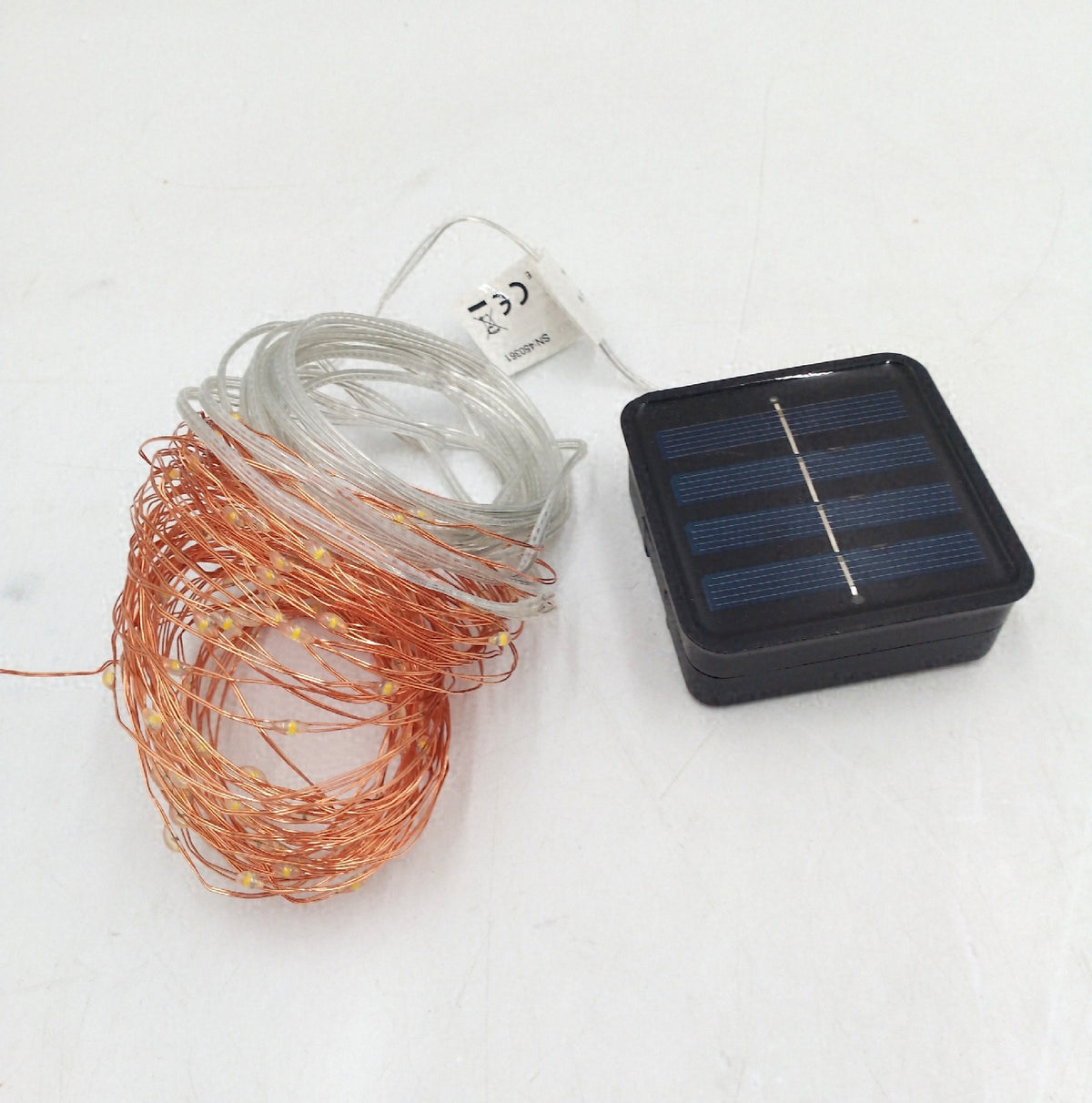 Emos Lichterkette Solarpanel 120 Nano LED Glühbirnen Warmweiß Mikro LED Außenbeleuchtung