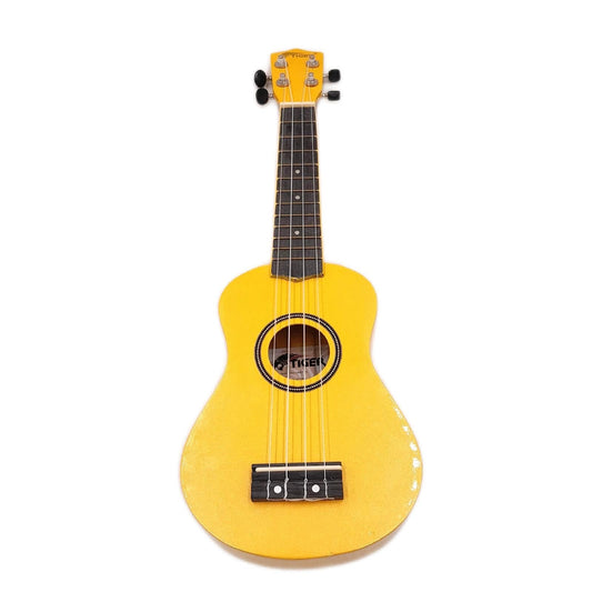 Tiger Sopran Ukulele Saiteninstrumente Anfänger Tasche Gelb leicht spielbar für Einsteiger