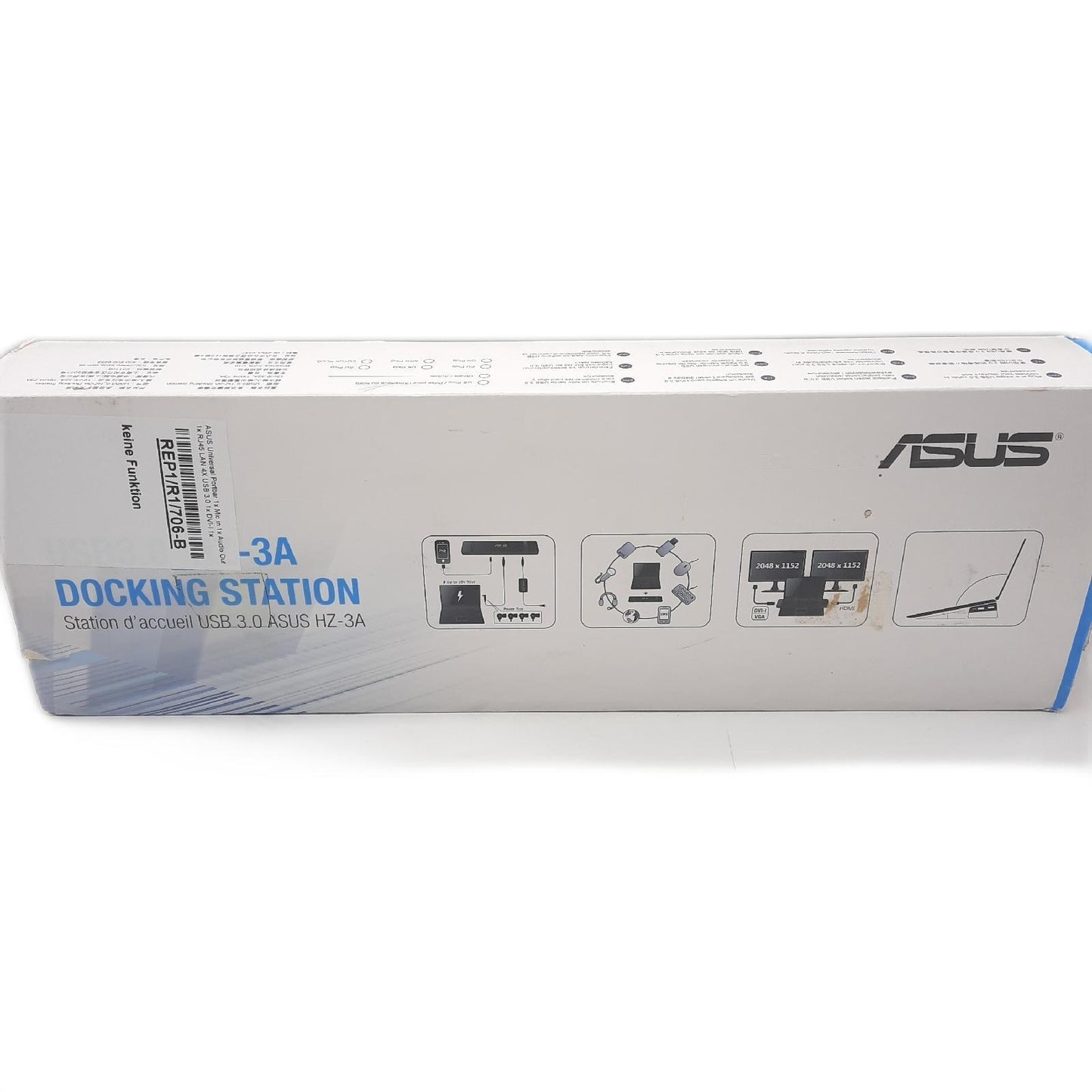 ASUS Universal Portbar 1x Mic in 1x Audio Out 1x RJ45 LAN 4X USB 3.0 1x DVI-I 1x