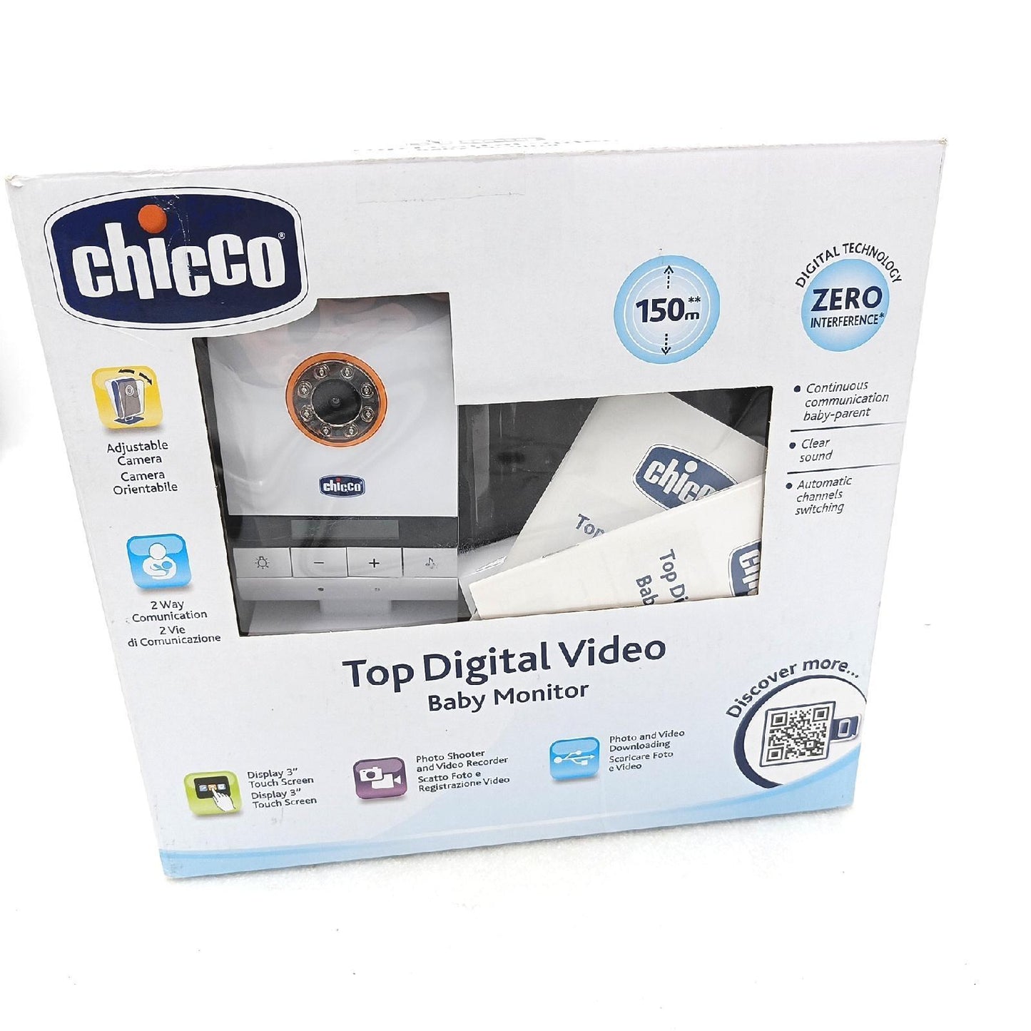 Chicco Baby Monitor Überwachung Baby Control Video Digital Top USB Einfach bedienen Sicherheit Baby