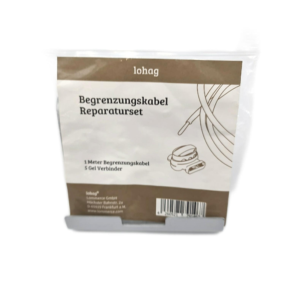 lohag® 5 Kabelverbinder + 1m Begrenzungskabel inkl. Reparaturset - wasserdichte Verbindungsklemmen mit Gelfüllung Gelklemmen - Kompatibel für Bosch  Gardena  Husqvarna  Worx  Yard Force