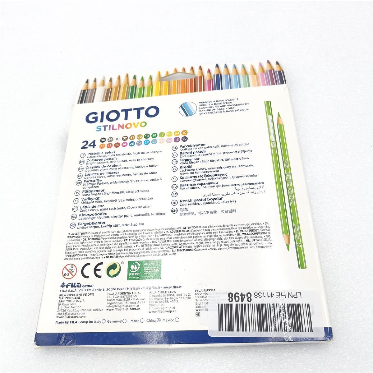 Giotto Buntstifte Malkasten 24 Farben Stilnovo hochwertig zum Malen und Zeichnen