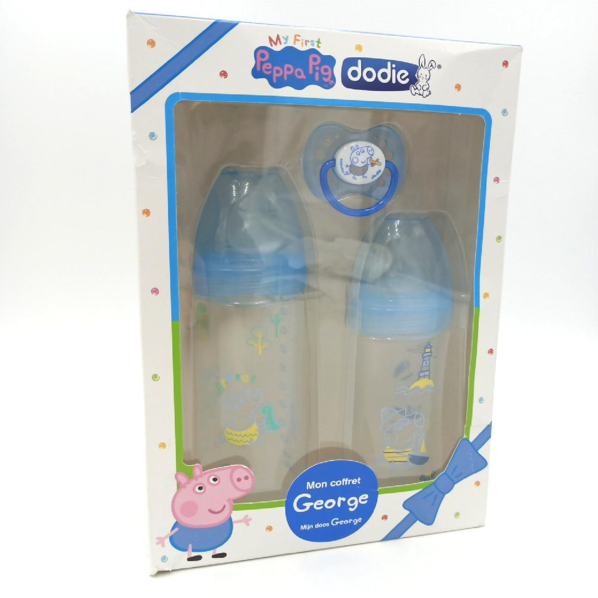 Dodie Spielset Kinder Spielzeugbox Trio Peppa George Spaß Cartoon Geschenkidee