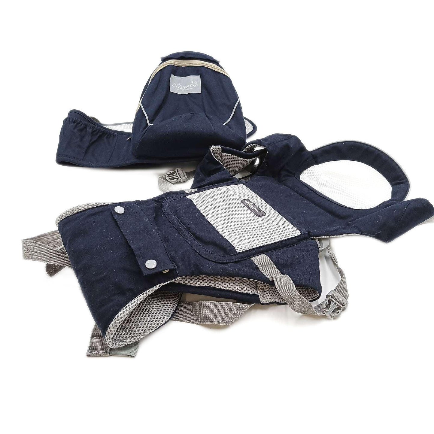 Ergonomische Babytrage mit Hocker, mehrere Positionen, Rucksack für geborene, atmungsaktiv und bequem