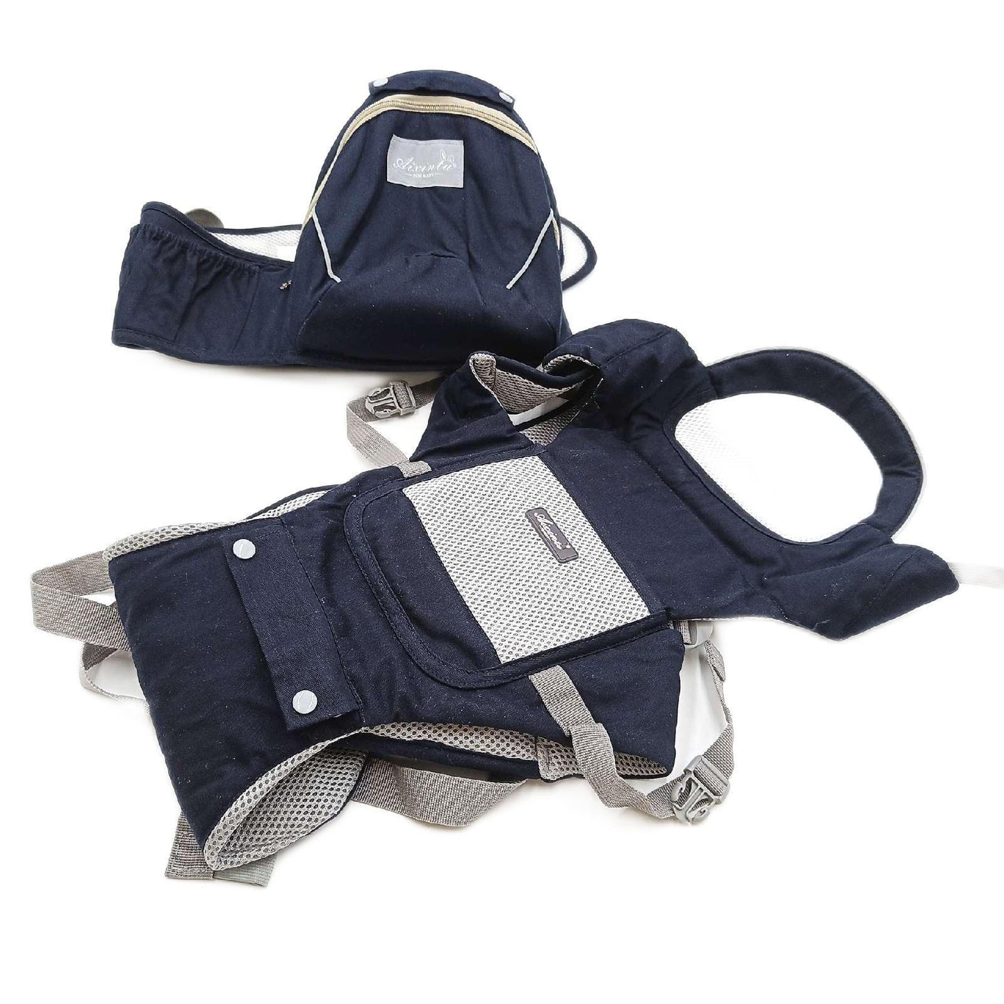Ergonomische Babytrage mit Hocker, mehrere Positionen, Rucksack für geborene, atmungsaktiv und bequem