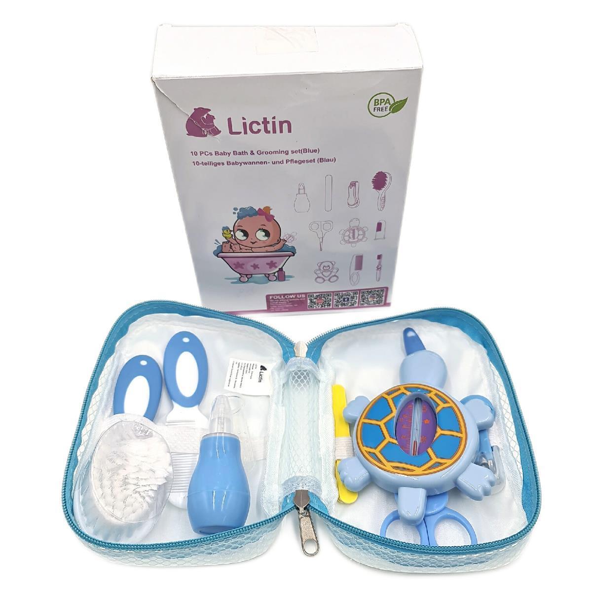 Lictin Baby Pflege Set Bade Thermometer Haarbuerste ohne Beissring