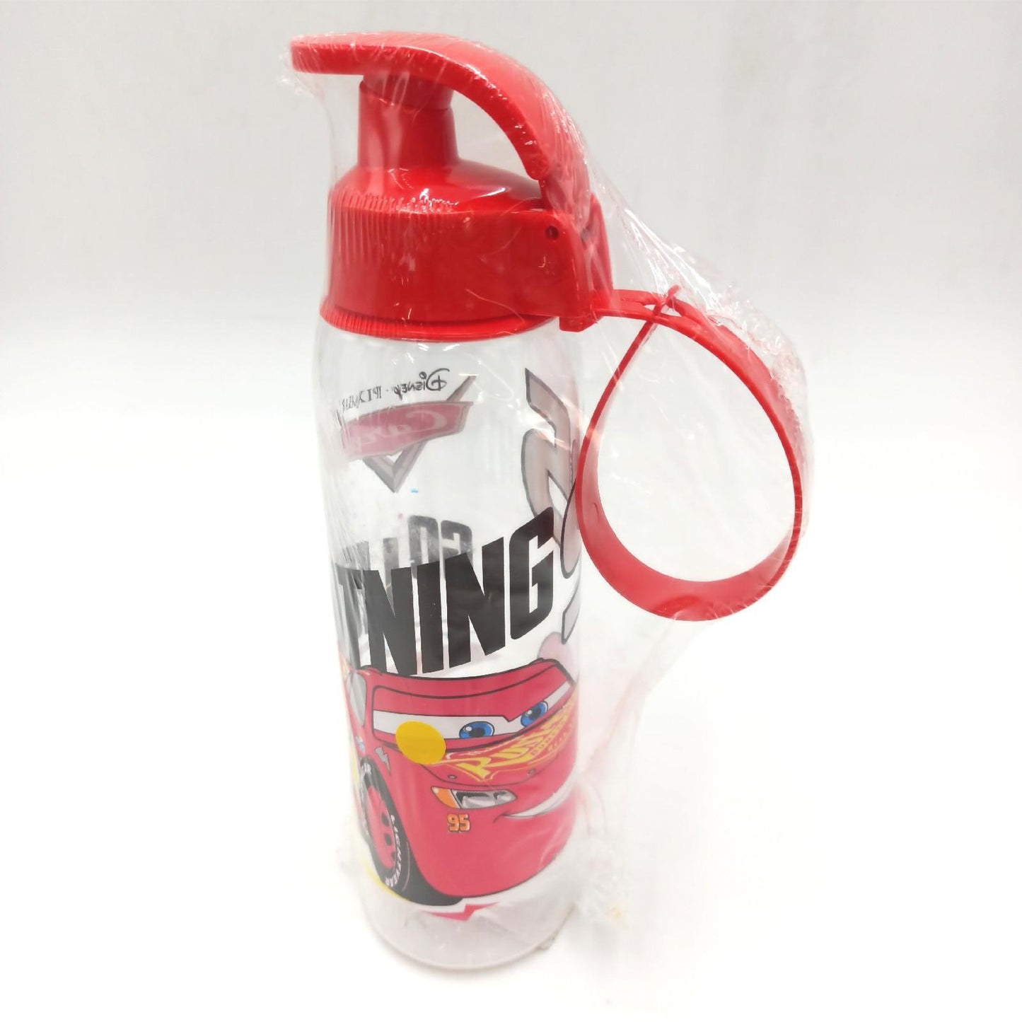 LULABI Disney CARS Kinder Plastikflasche Transport Motiv wiederverwendbar BPA frei praktisch Schule Schwimmbad 500 ml Rot Auto