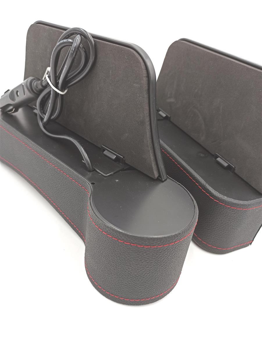 PU Leder Aufbewahrungsbox Auto Innenraumzubehör Multifunktional Organizer mit Kartenhalter und