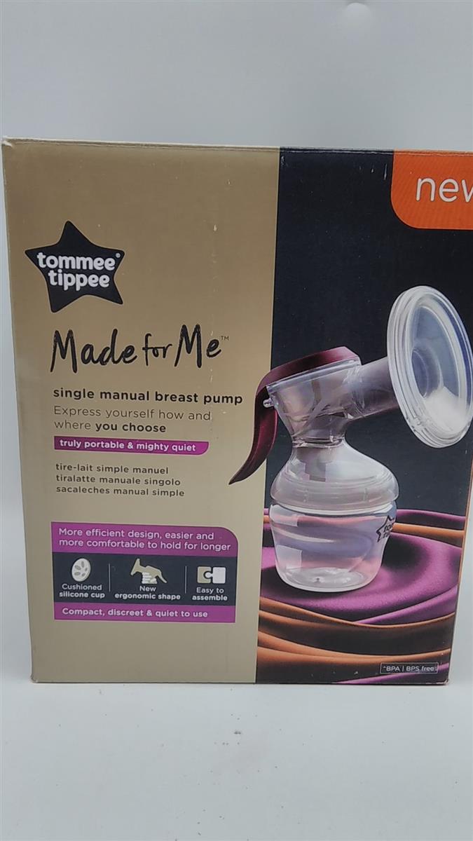 Tommee Tippee „Made for Me“ manuelle Brustmilchpumpe, Ergonomischer Handgriff, BPA-frei, transparent