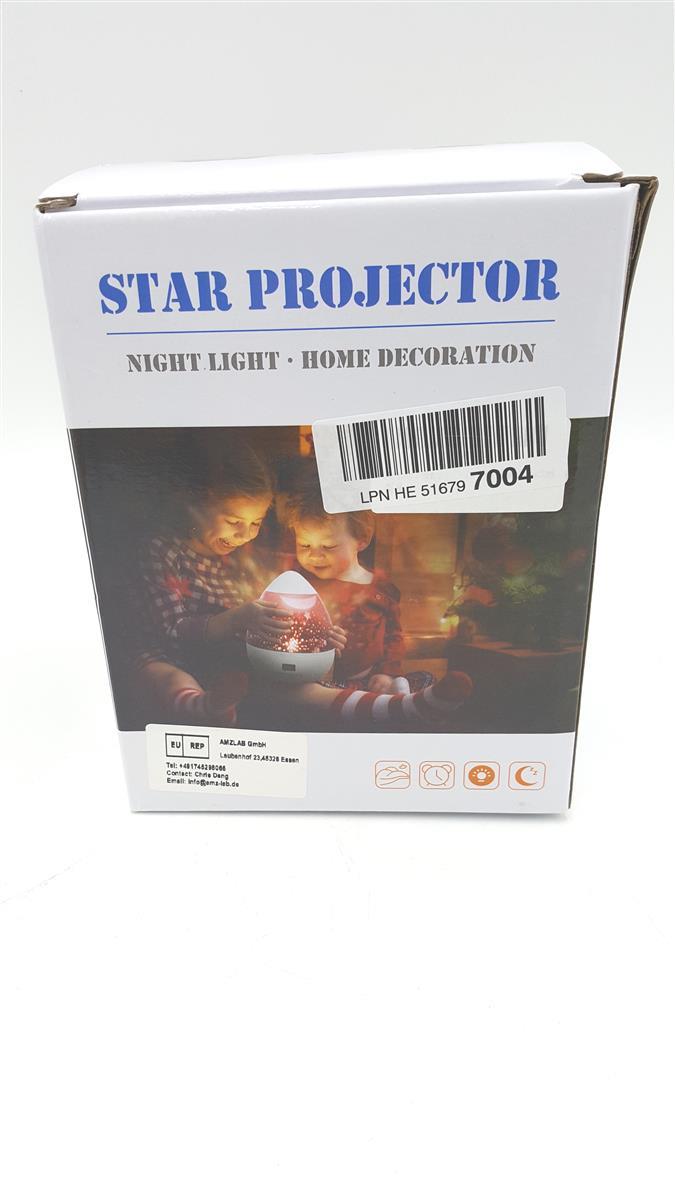 LED Projektor Nachtlicht Kinderzimmerbeleuchtung Sternenhimmel 360 Grad Drehen Timer Weihnachten
