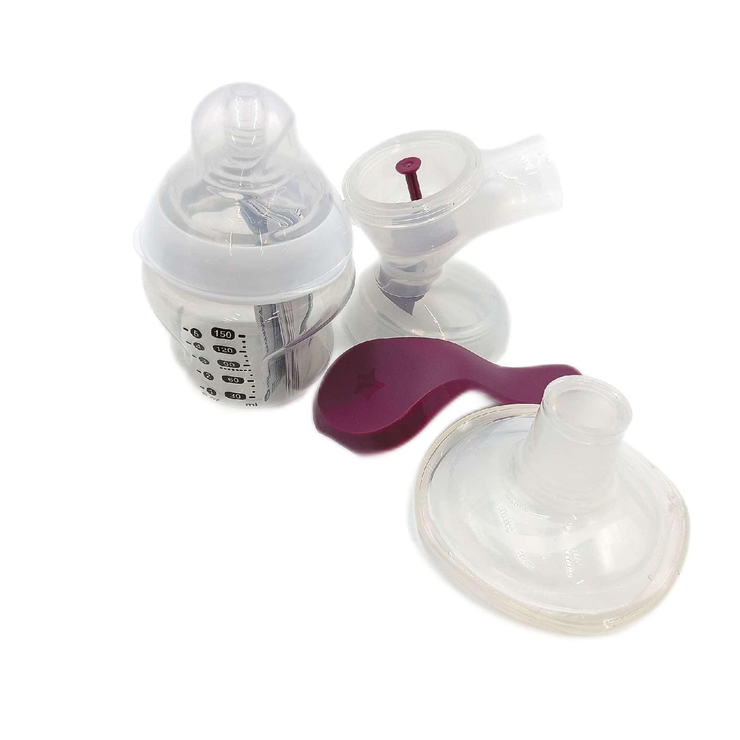 Tommee Tippee „Made for Me“ manuelle Brustmilchpumpe, Ergonomischer Handgriff, BPA-frei, transparent
