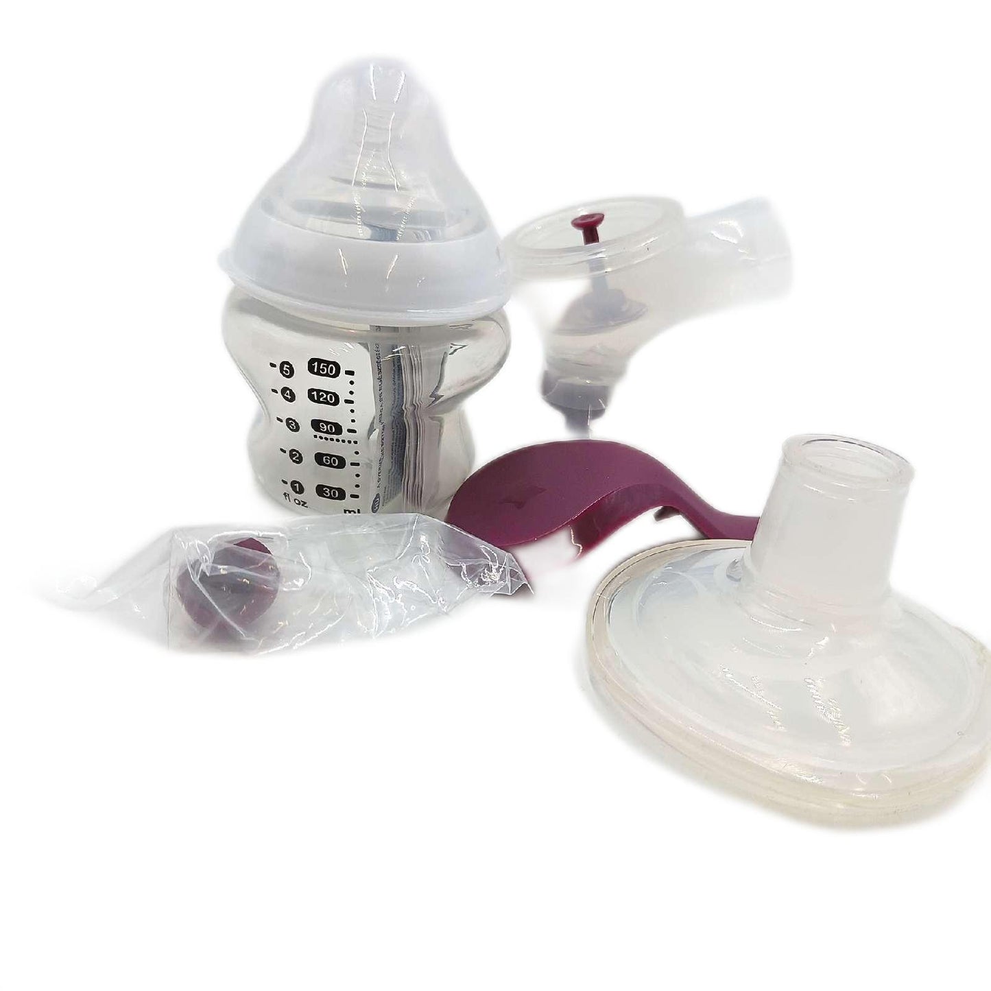 Tommee Tippee „Made for Me“ manuelle Brustmilchpumpe, Ergonomischer Handgriff, BPA-frei, transparent