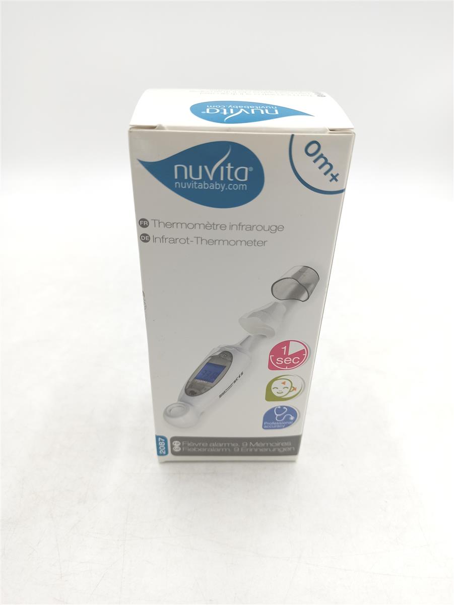 Nuvita 2087LX Stirnthermometer und Ohrthermometer | Med. Baby Thermometer | Digitales Thermometer Kinder und Erwachsene | Italienisches Design | Eu-Marke Nue Inkl. Aufbewahrungshülle