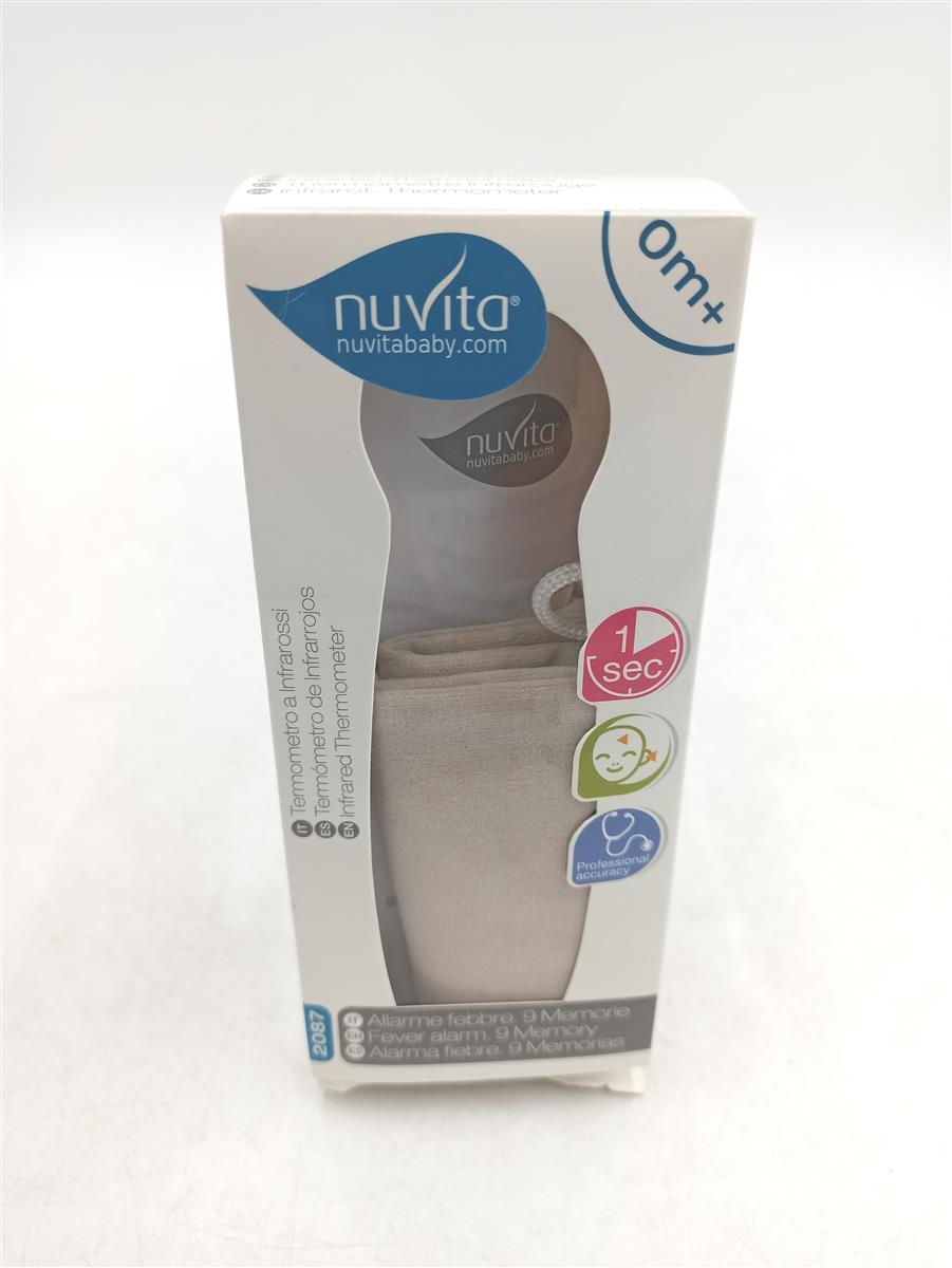 Nuvita 2087LX Stirnthermometer und Ohrthermometer | Med. Baby Thermometer | Digitales Thermometer Kinder und Erwachsene | Italienisches Design | Eu-Marke Nue Inkl. Aufbewahrungshülle