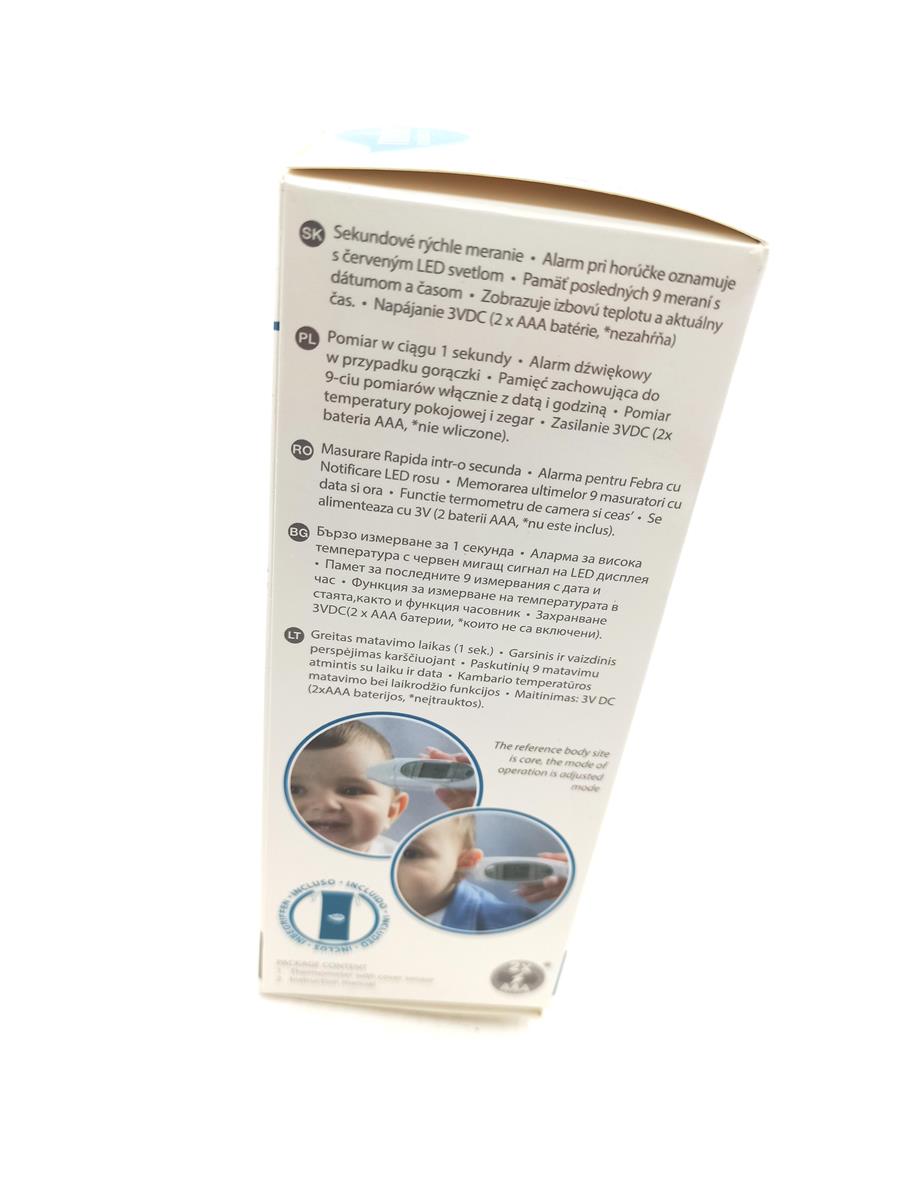 Nuvita 2087LX Stirnthermometer und Ohrthermometer | Med. Baby Thermometer | Digitales Thermometer Kinder und Erwachsene | Italienisches Design | Eu-Marke Nue Inkl. Aufbewahrungshülle