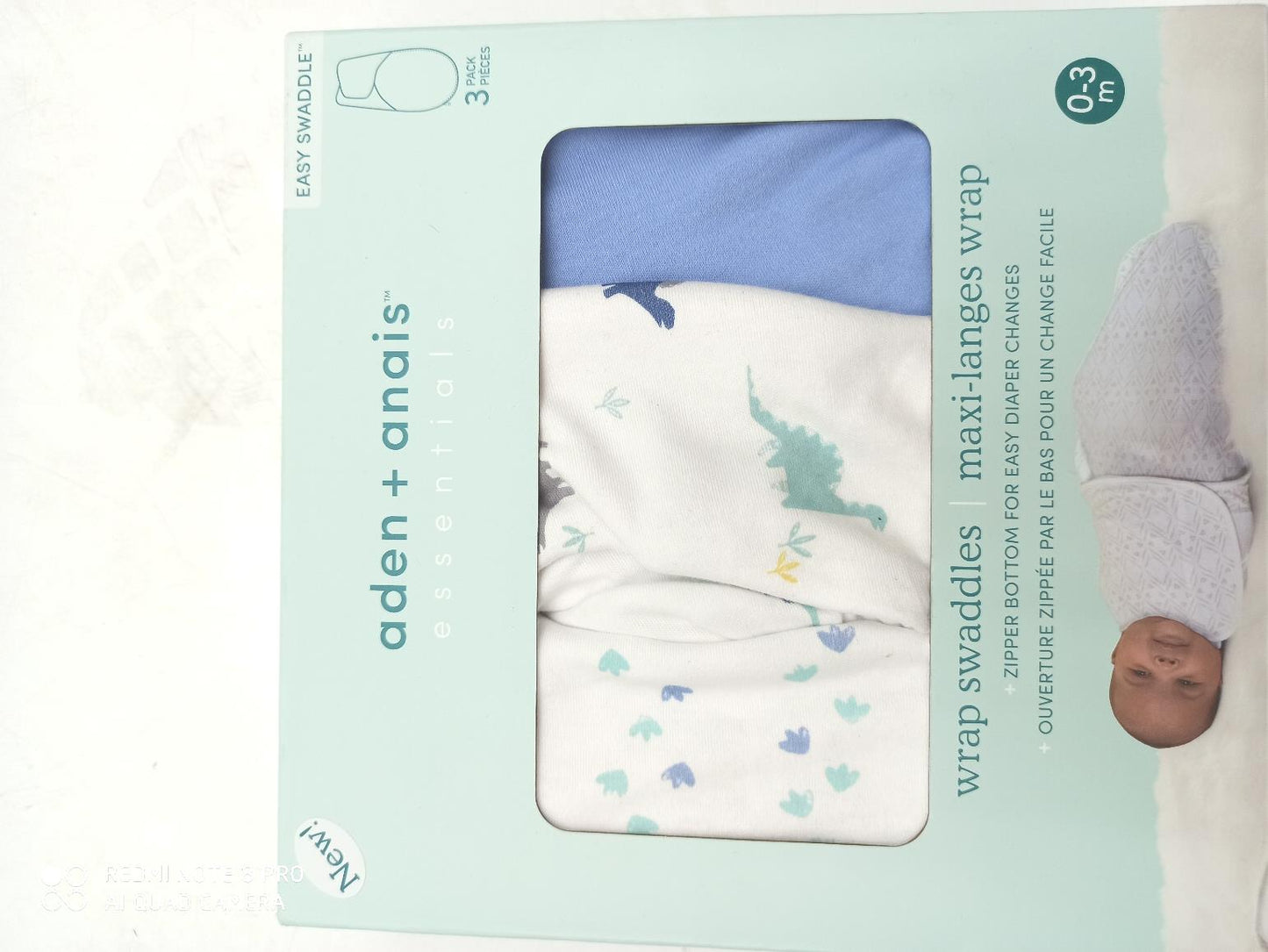 aden anais Wickel Decke Babybettwäsche Easy Swaddle 0 3 Monate Dinosaurier Muster Set