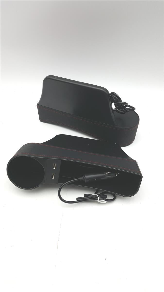 PU Leder Aufbewahrungsbox Auto Innenraumzubehör Multifunktional Organizer mit Kartenhalter und