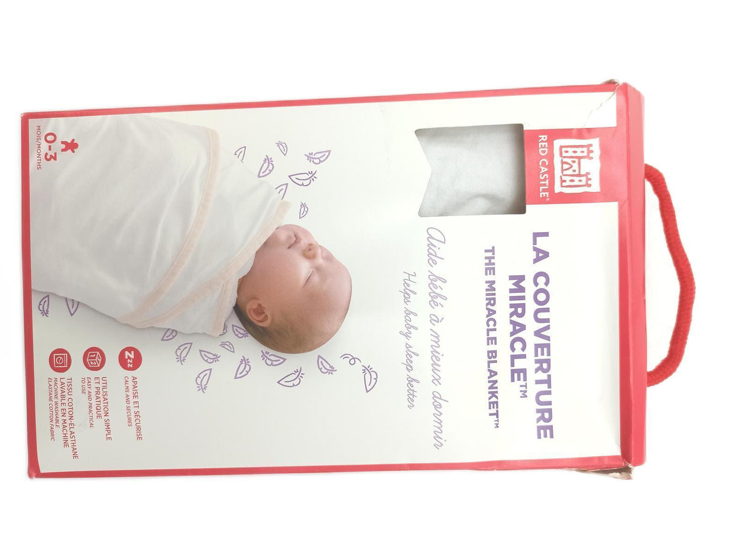 Beaba Babydecke Textilien Puck Geborgenheit 100 Prozent Baumwolljersey Weiss