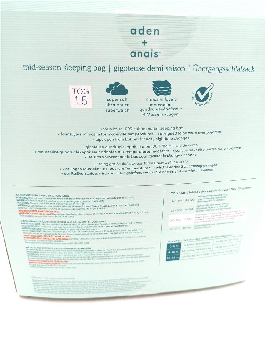 aden anais Schlafsack Babybekleidung Schlafsäcke Twinkle Übergangszeit Atm