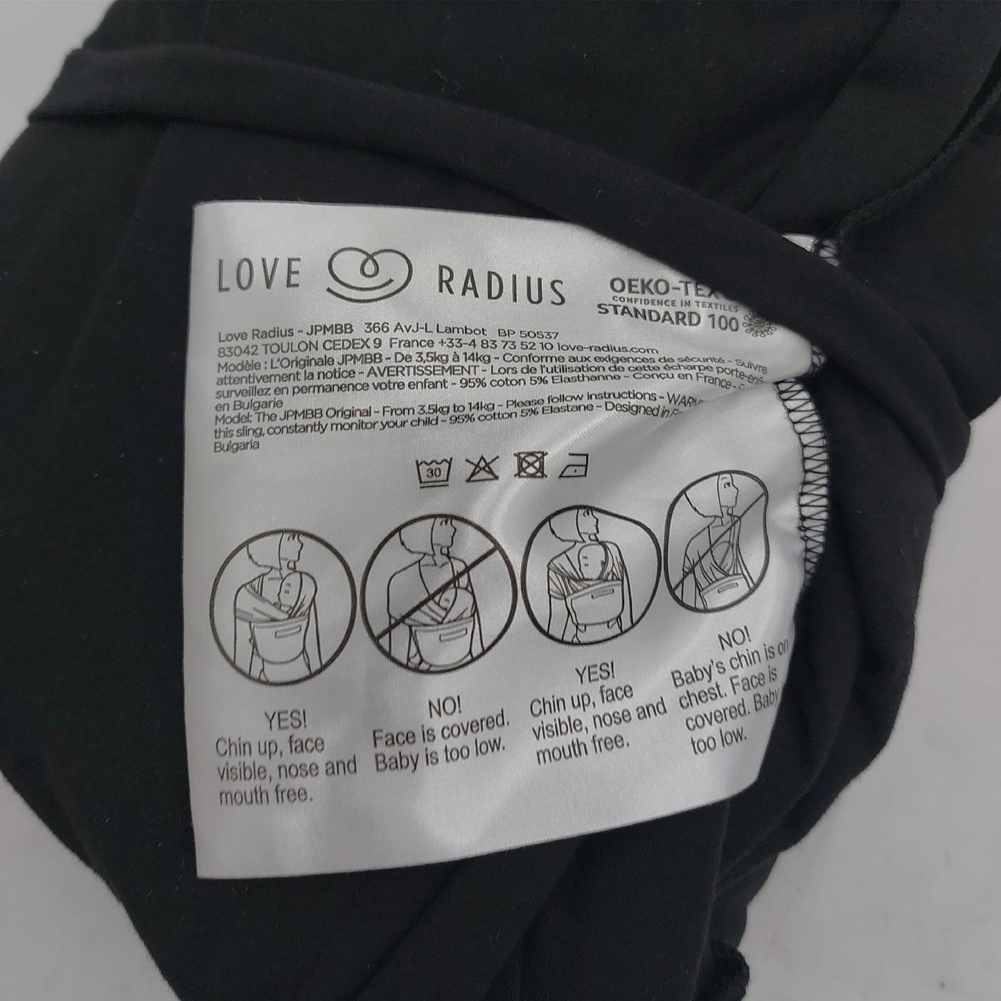 Je Porte Mon Bébé Babytrage Tragehilfen Original Babytrageschal Komfort und Sicherheit