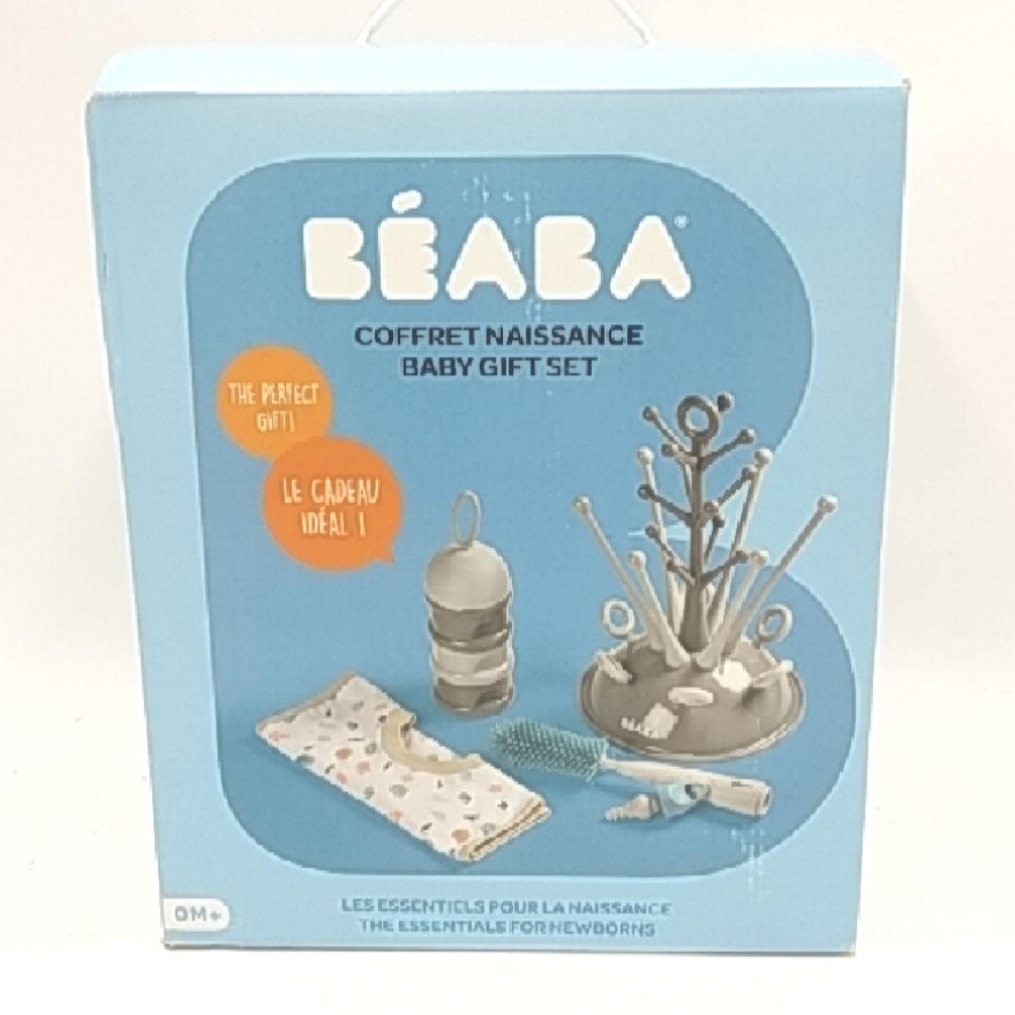 BEABA Baby Geschenkset Babypflege Grau Tropical Design geräumig stapelbar Milchpulverportion