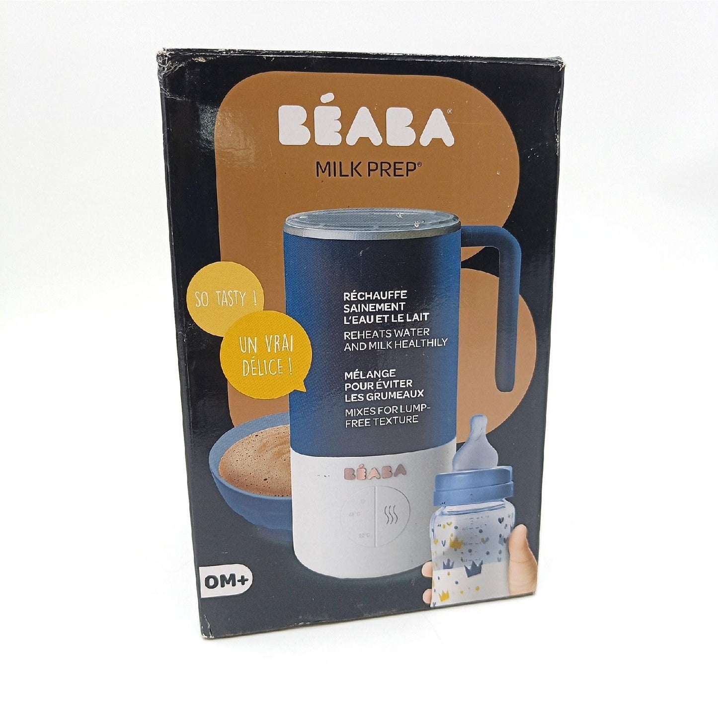 BÉABA Milk Prep Fläschchen Zubereiter Heizt schnell auf Milch Milchpulver Muttermilch Folgemilch Schokomilch Babies Kleinkinder Blau