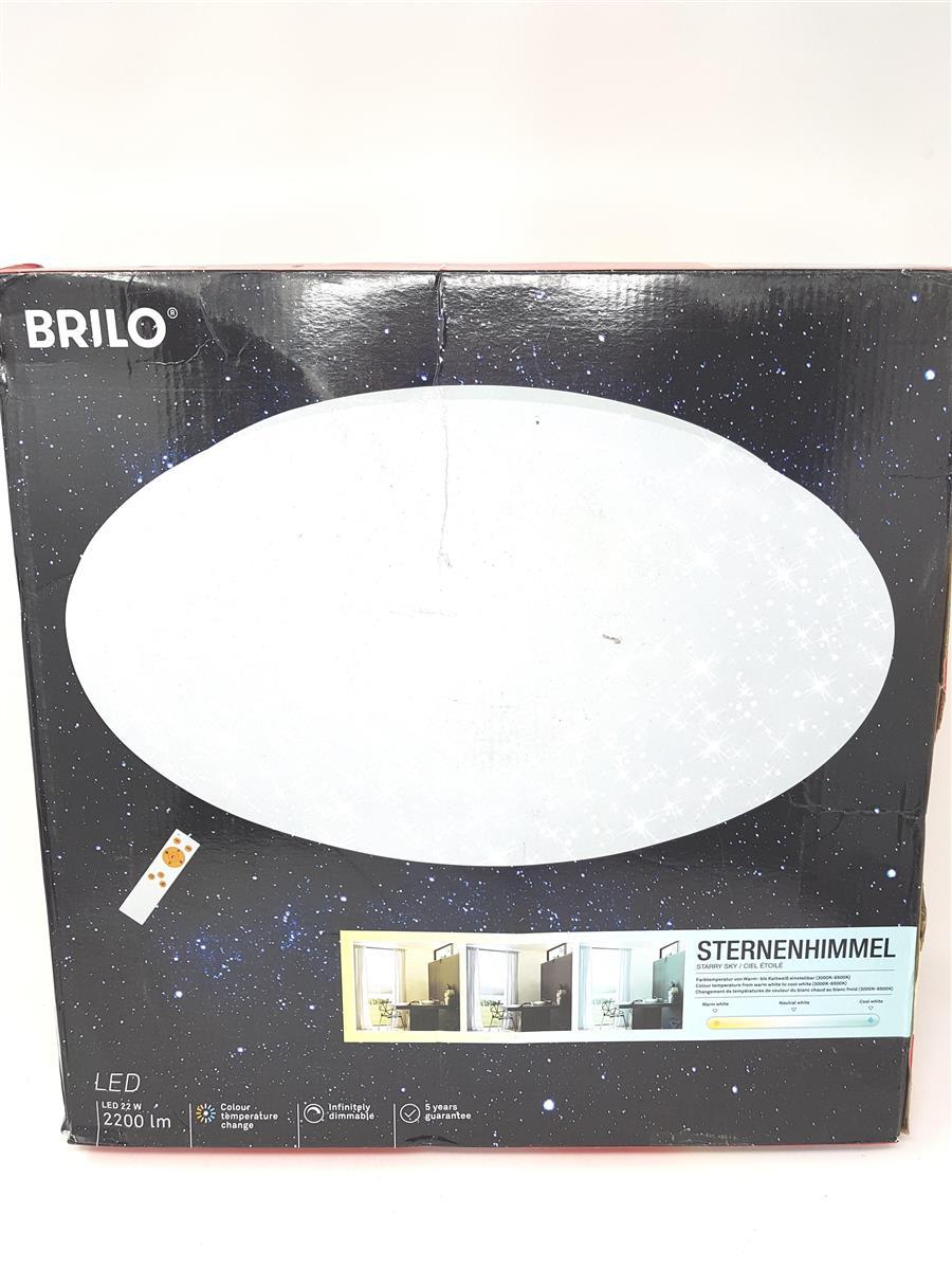 Briloner Leuchten Deckenleuchte LED 18 Watt 2200 Lumen dimmbar Farbtemperatur Fernbedienung Weiß 39 cm