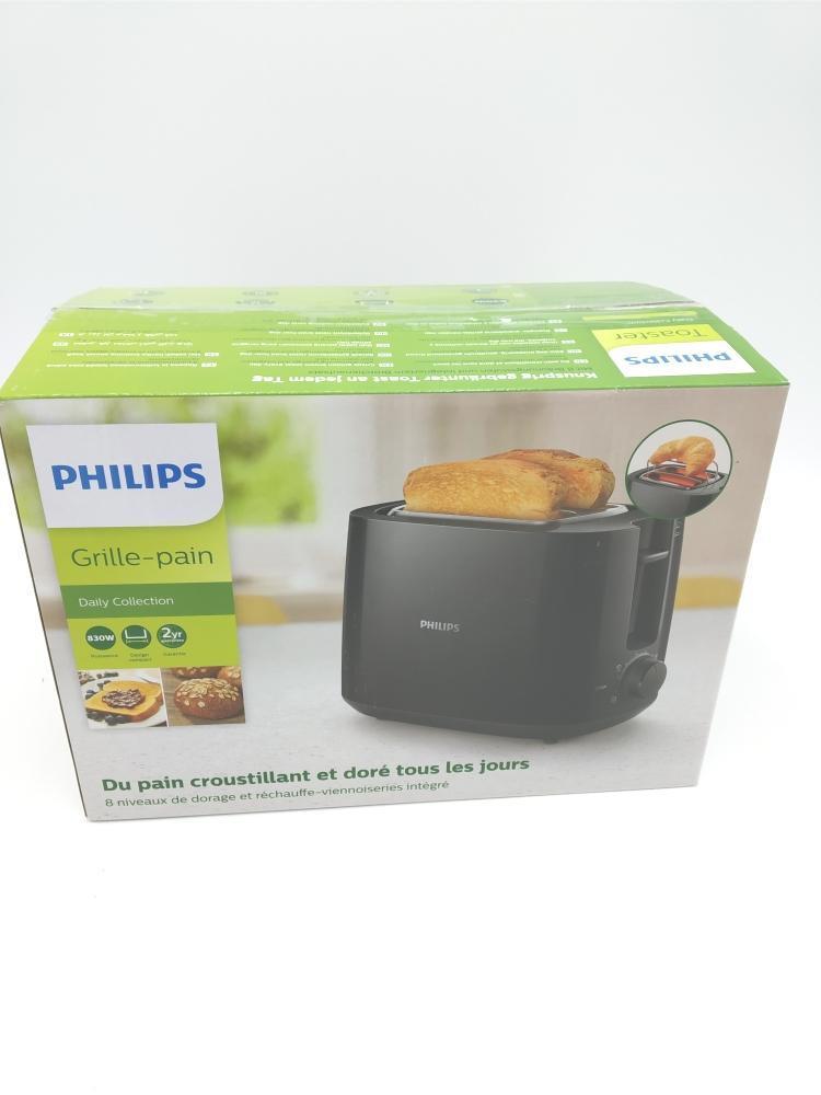 Philips Toaster Brötchenaufsatz 8 Bräunungsstufen schwarz praktisch Frühstückskönig