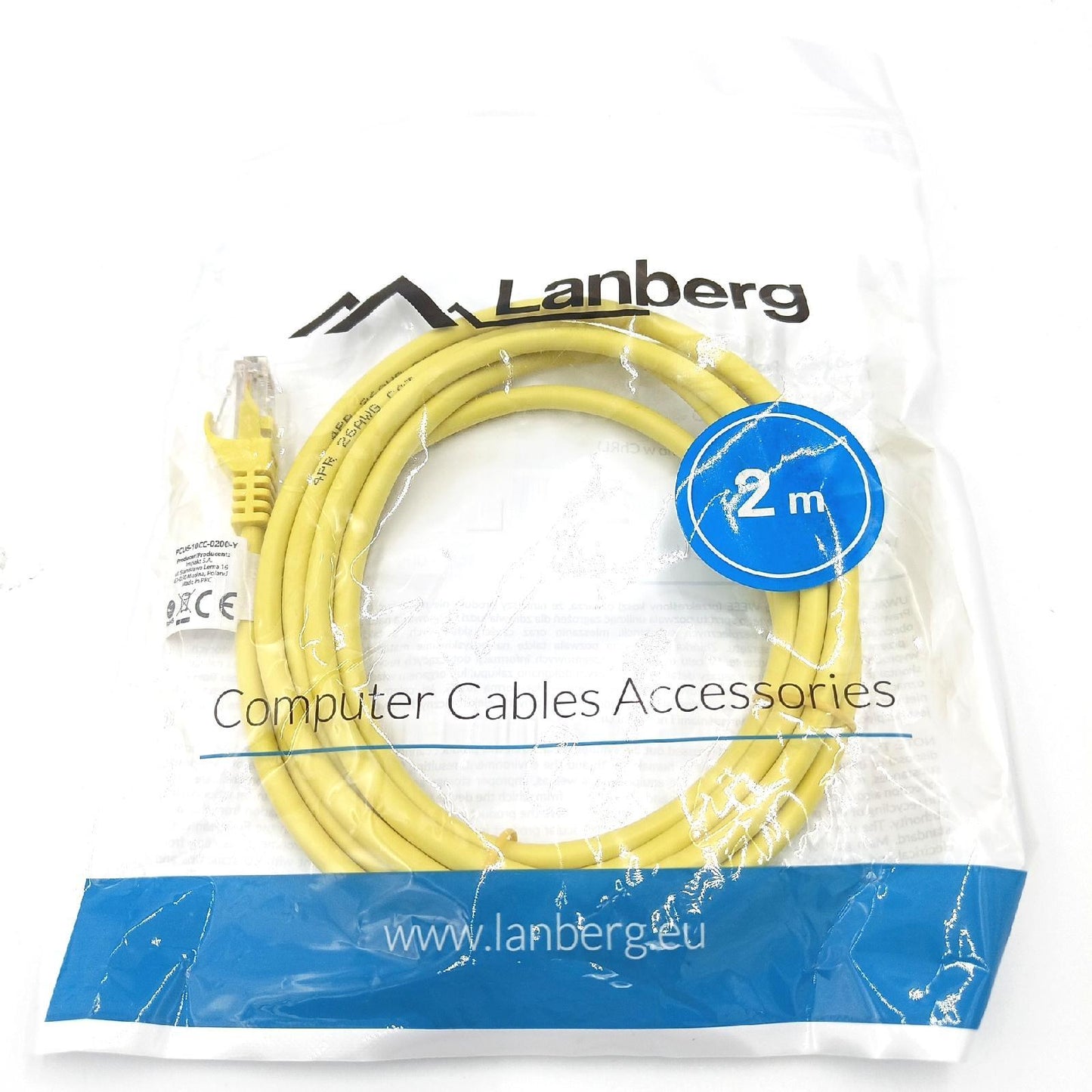 Lanberg PCU6-10CC-0200-Y Netzwerkkabel Kat.6 Utp, 2m gelb