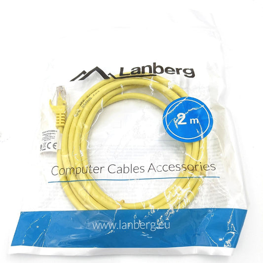 Lanberg PCU6-10CC-0200-Y Netzwerkkabel Kat.6 Utp, 2m gelb