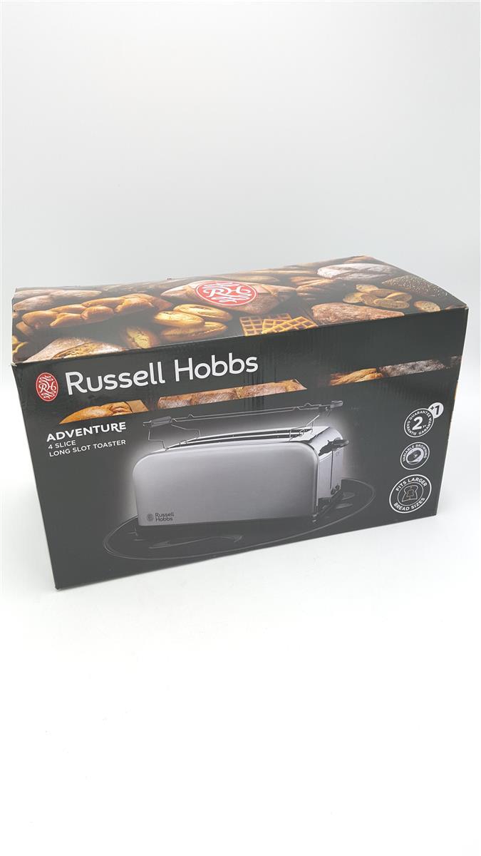 Russell Hobbs Toaster Adventure Edelstahl Langschlitz für 4 Scheiben Toastbrot