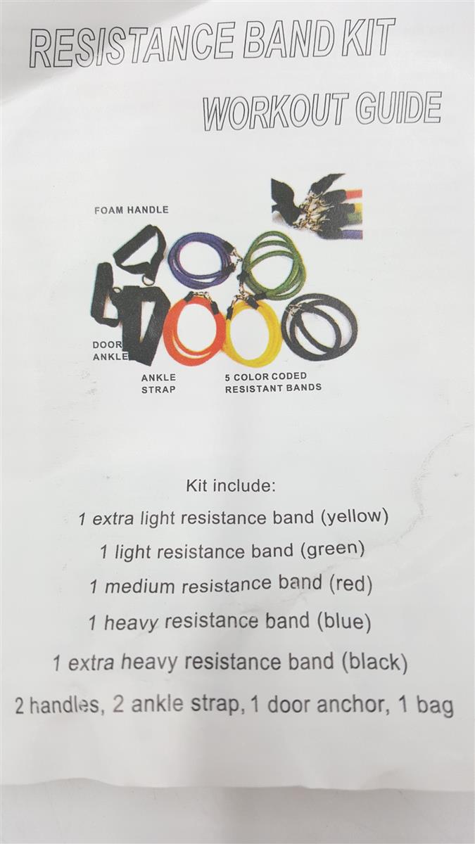 Telagoo Fitnessbänder Fitnessband Set Krafttraining Training Zubehör mit Griffen Türanker und Knö