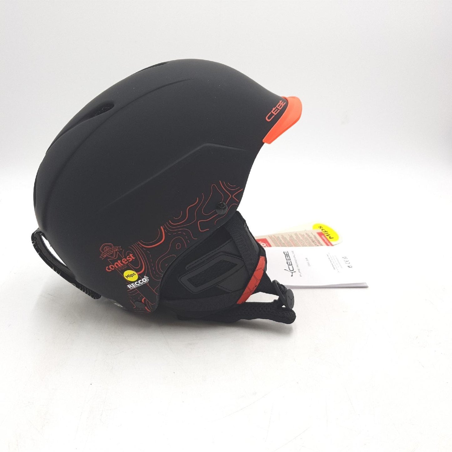 Cébé Helm Skihelm Sport Contest Visor Ultimate Mips Schutz Schwarz Orange